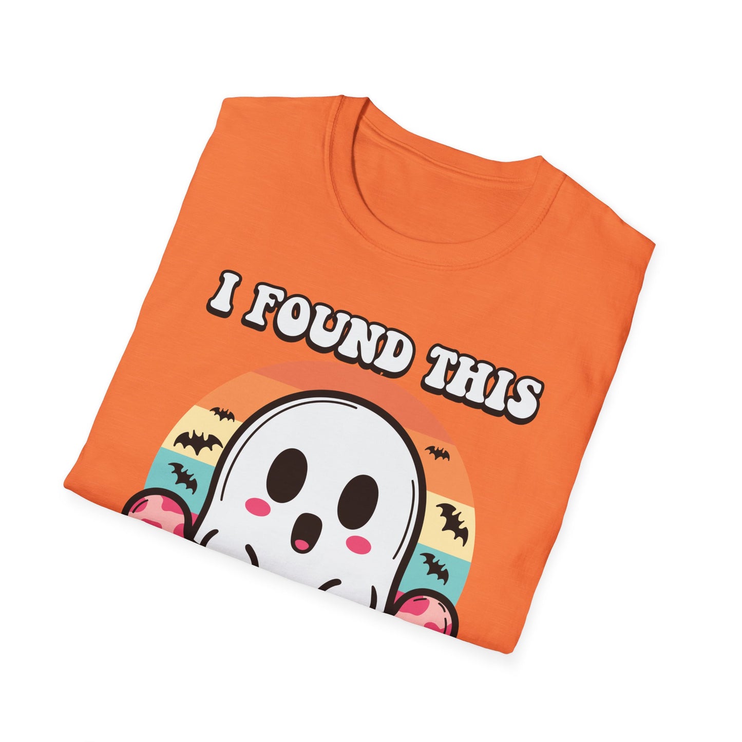 I Found This Humerus Unisex Softstyle T-Shirt - Fun Halloween Ghost Tee