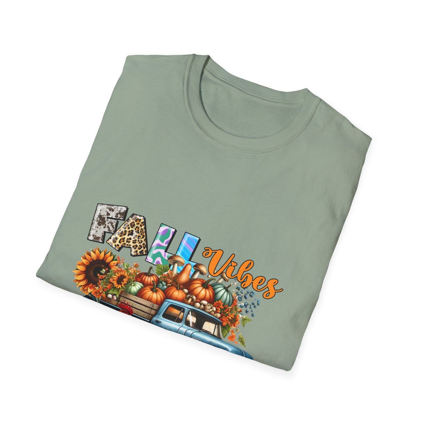 Fall Vibes Farm Unisex Softstyle T-Shirt - Perfect for Autumn Celebrations