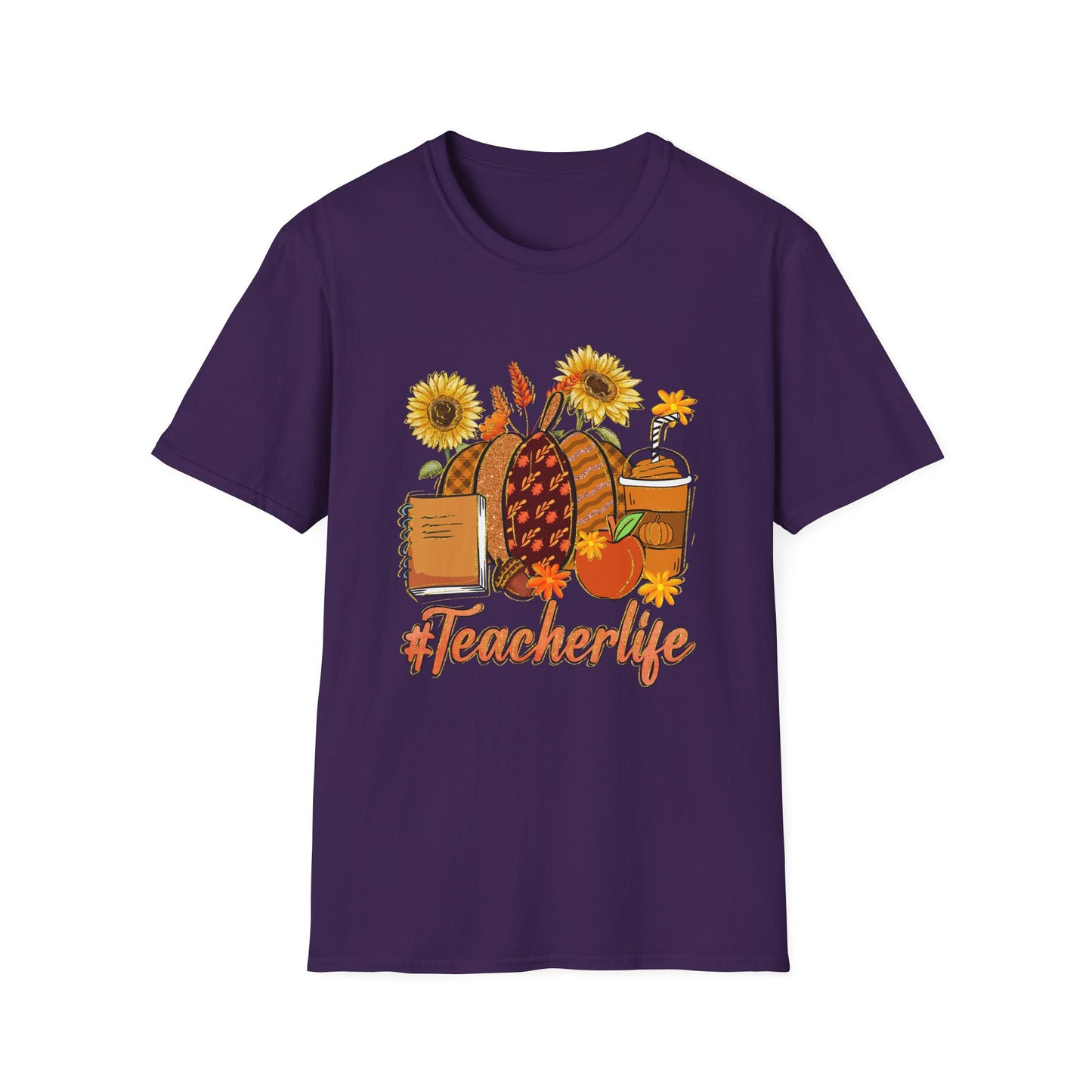 #Teacherlife Fall Unisex Softstyle T-Shirt - Perfect Gift for Teachers, Back to School, and Appreciation Events