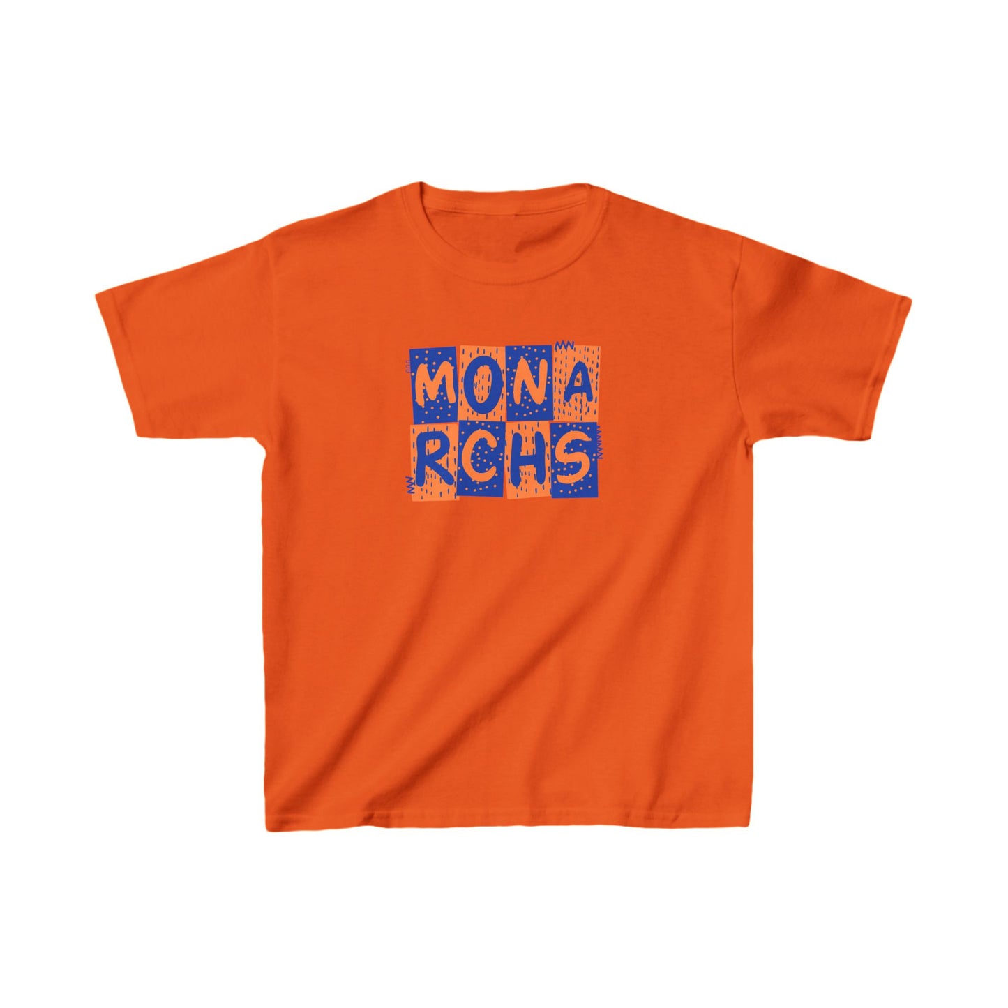 Kids Monarchs SquaresHeavy Cotton Tee - Fun & Vibrant Graphic T-Shirt for Young Fans