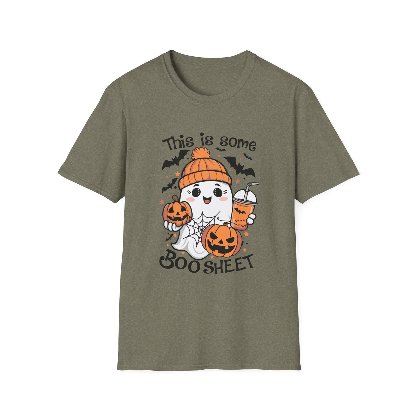 Halloween Cute Ghost Tee - "This is Some Boo Sheet" Unisex Softstyle T-Shirt