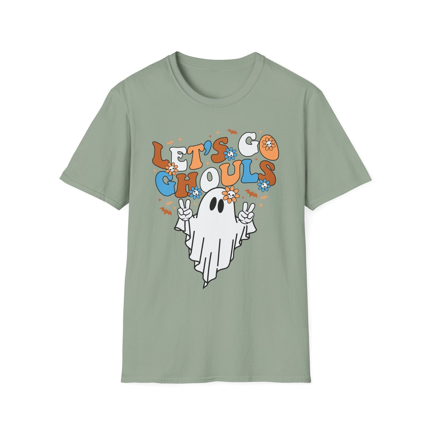 Let's Go Ghouls Unisex Softstyle T-Shirt – Fun Halloween Tee for Ghost Lovers