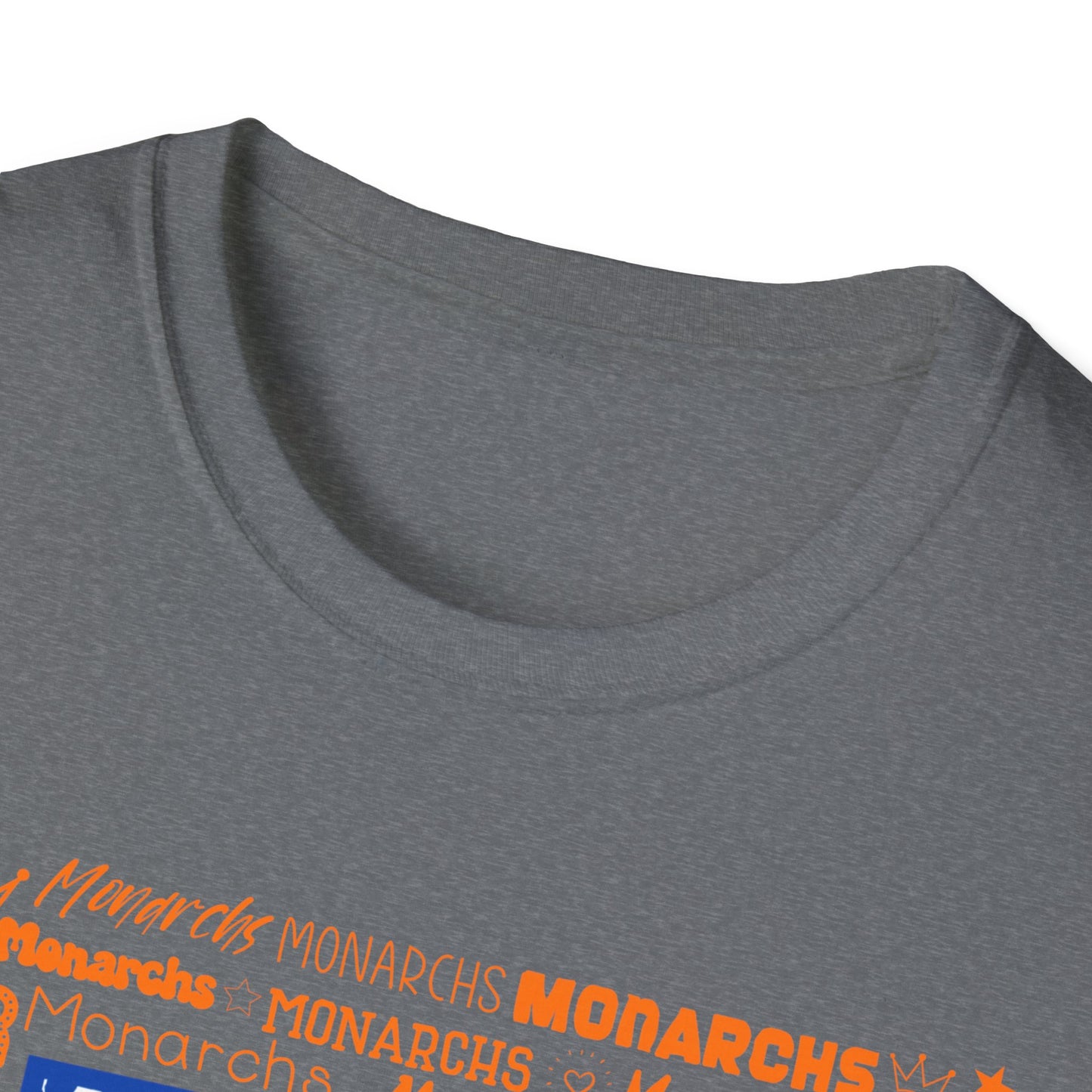 Blue Leopard M Monarchs Roar Unisex Softstyle T-Shirt - Fun Leopard Print Design