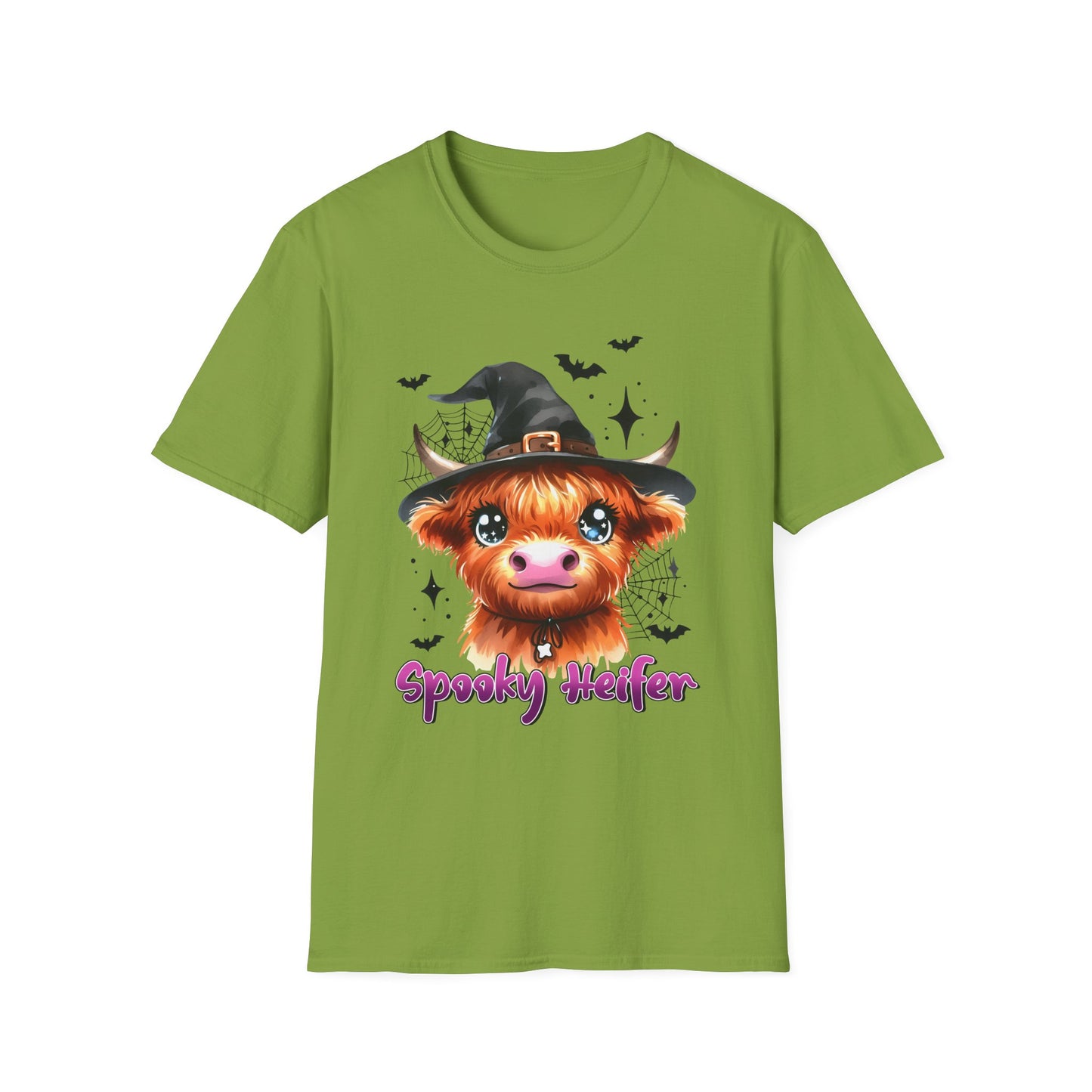 Spooky Heifer Halloween Cow Unisex Softstyle T-Shirt for Halloween