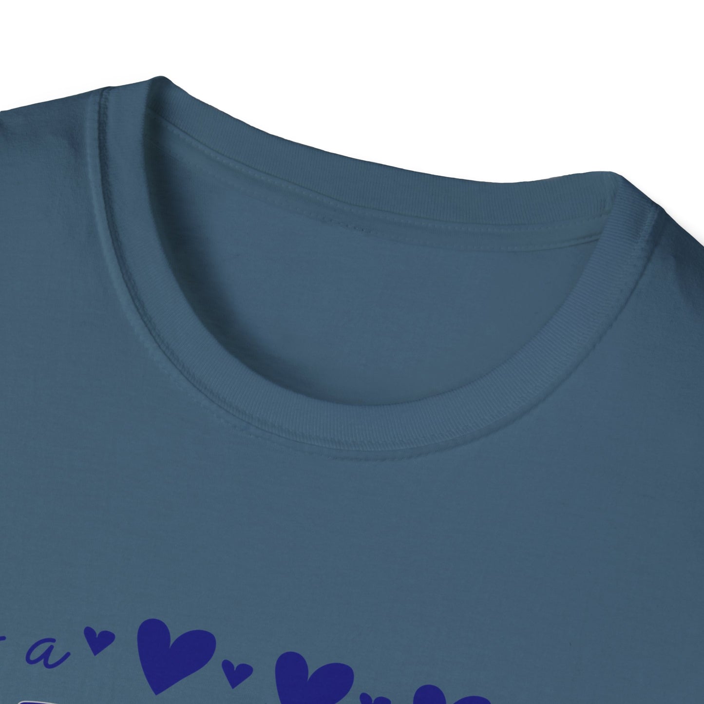 "It's a Great Day to Be a Monarch" Blue Lettering Unisex Softstyle T-Shirt - Fun & Cheerful Graphic Tee