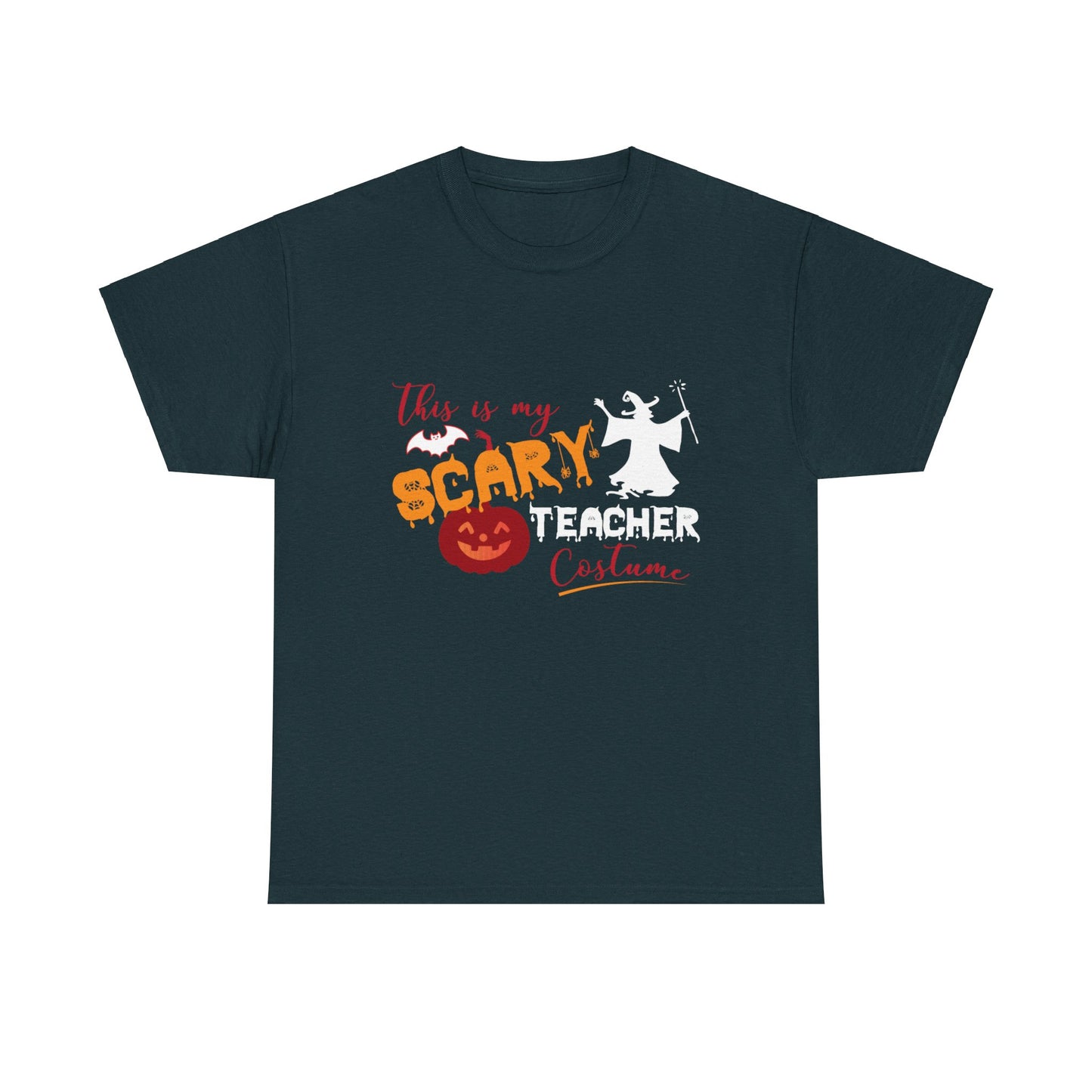 Halloween Teacher Costume Tee - Unisex Heavy Cotton Halloween School Teacher T-Shirt