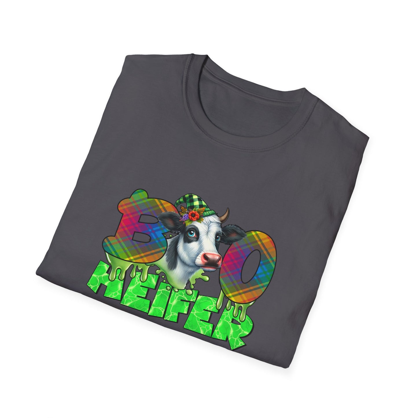 Boo Heifer Halloween Cow Unisex Softstyle T-Shirt