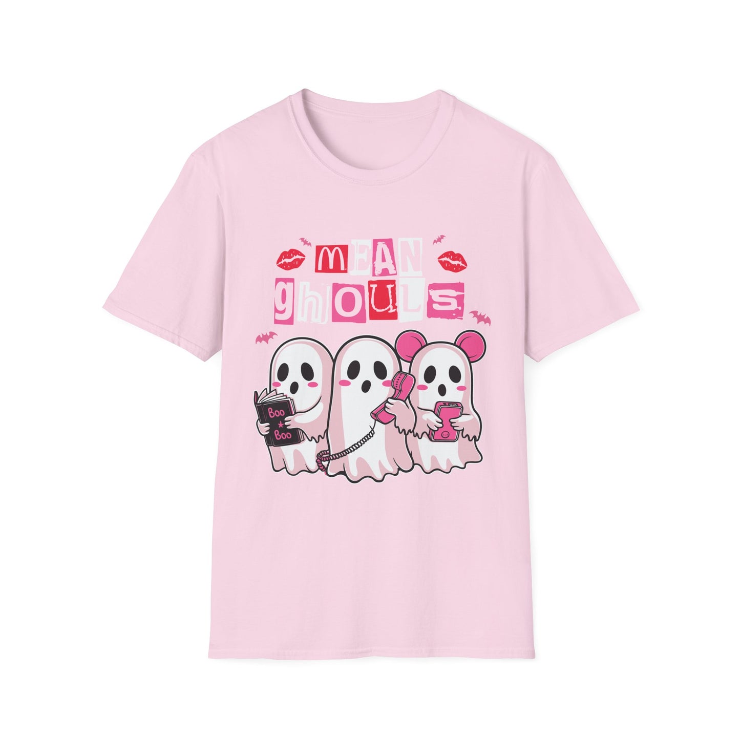 Mean Ghouls Unisex Softstyle T-Shirt - Cute Halloween Tee for Ghost Lovers