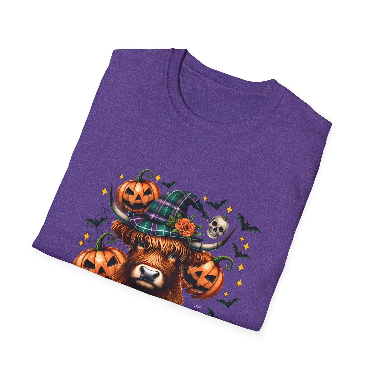 Halloween Cow Halloween Y'all Unisex Softstyle T-Shirt - Cute & Cozy for Fall Celebrations
