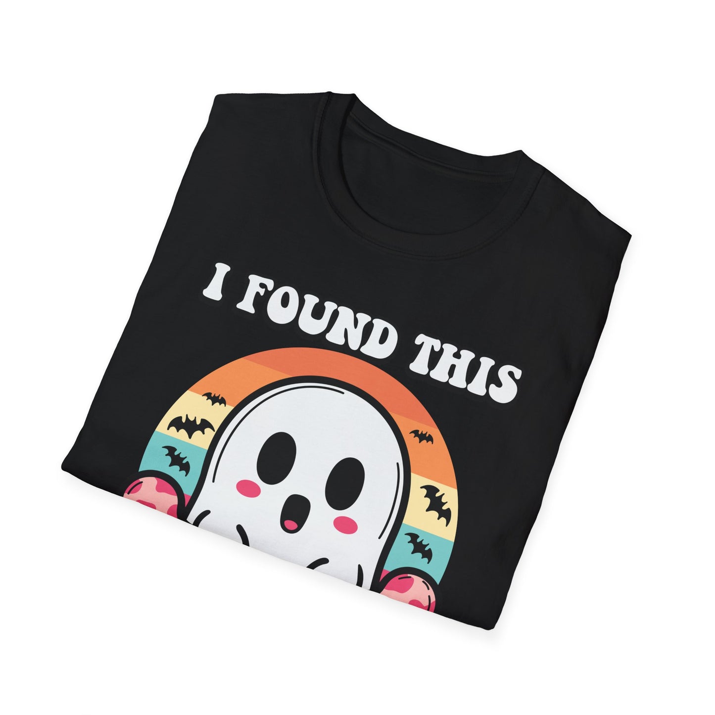 I Found This Humerus Unisex Softstyle T-Shirt - Fun Halloween Ghost Tee