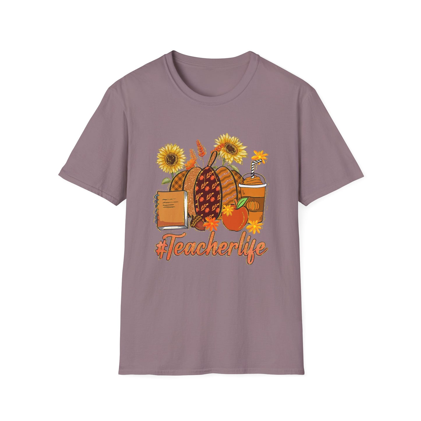 #Teacherlife Fall Unisex Softstyle T-Shirt - Perfect Gift for Teachers, Back to School, and Appreciation Events