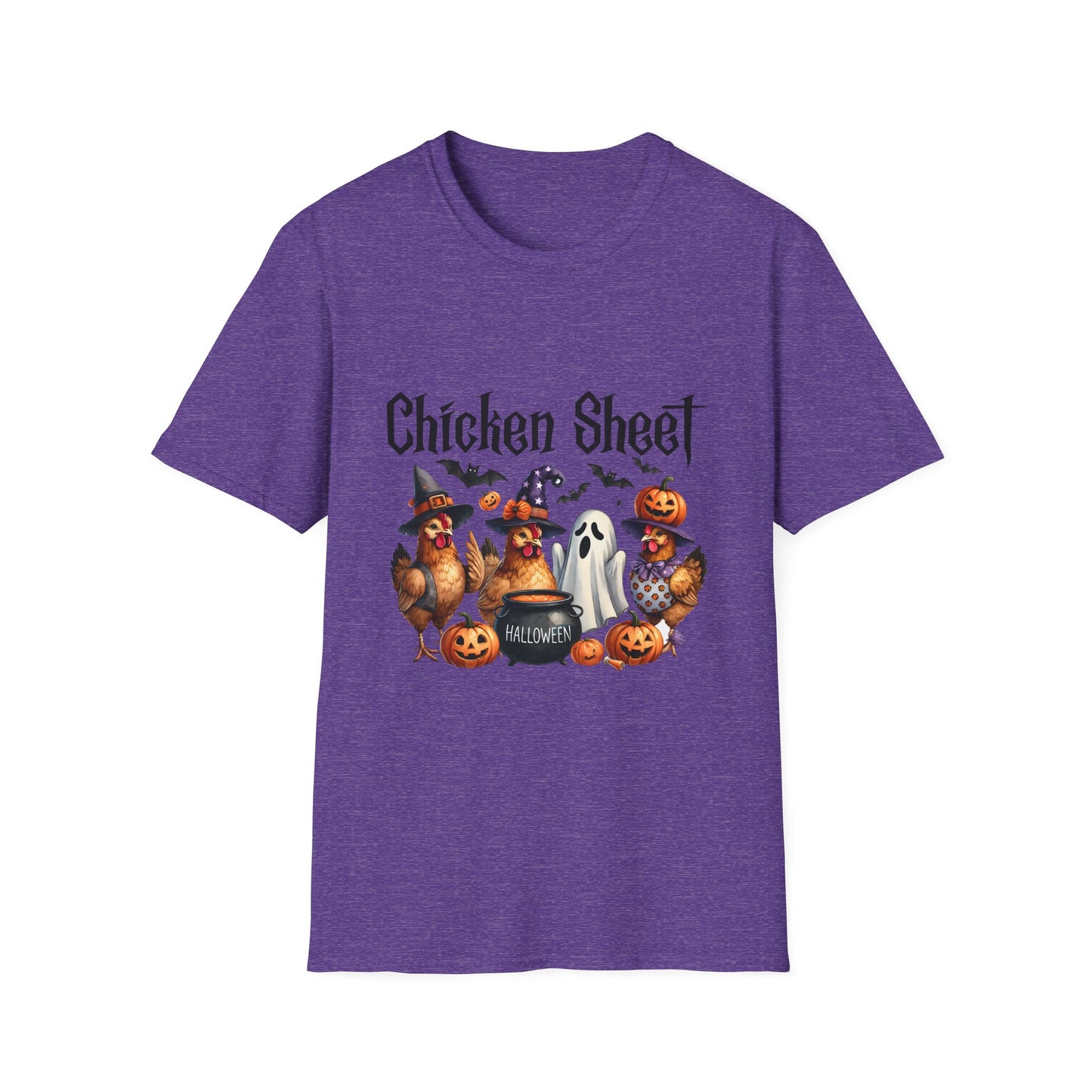 Funny Chicken Sheet Halloween Unisex Softstyle T-Shirt