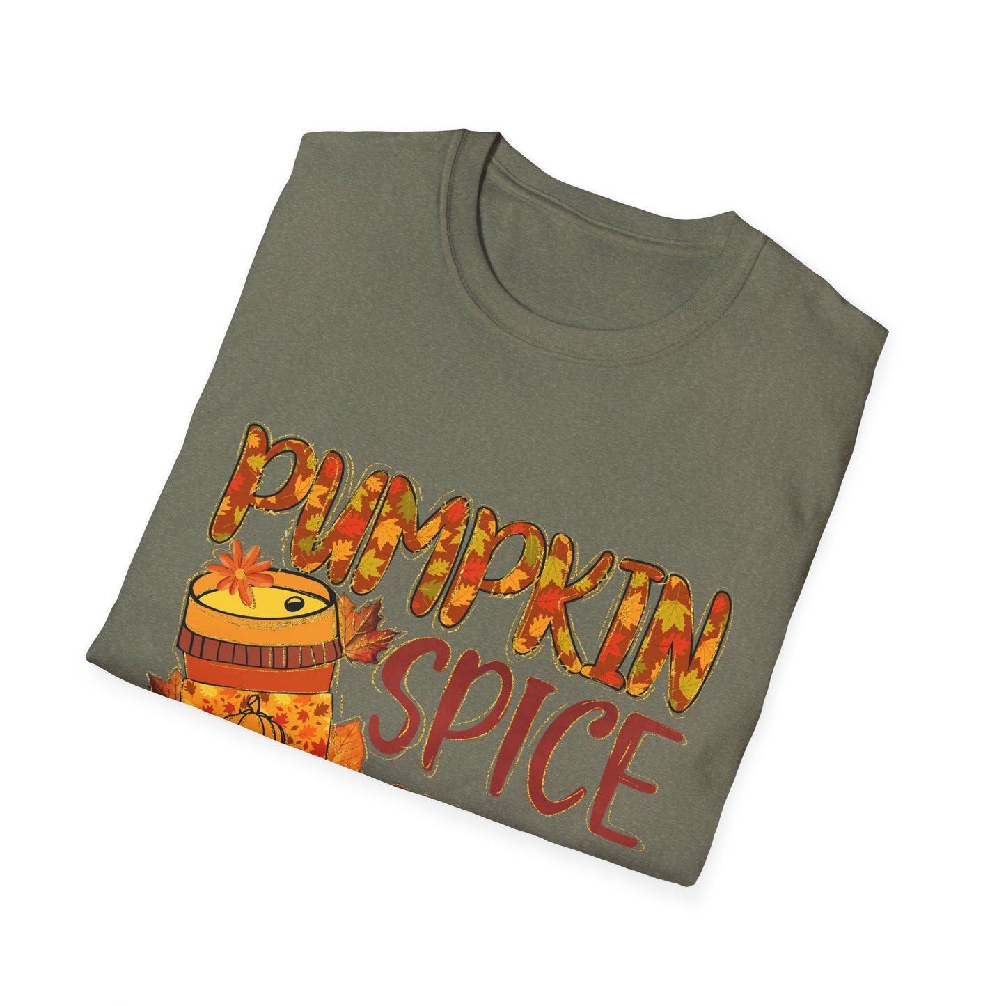 "Pumpkin Spice Keeps this Teacher Nice" Fall Teacher Unisex Softstyle T-Shirt