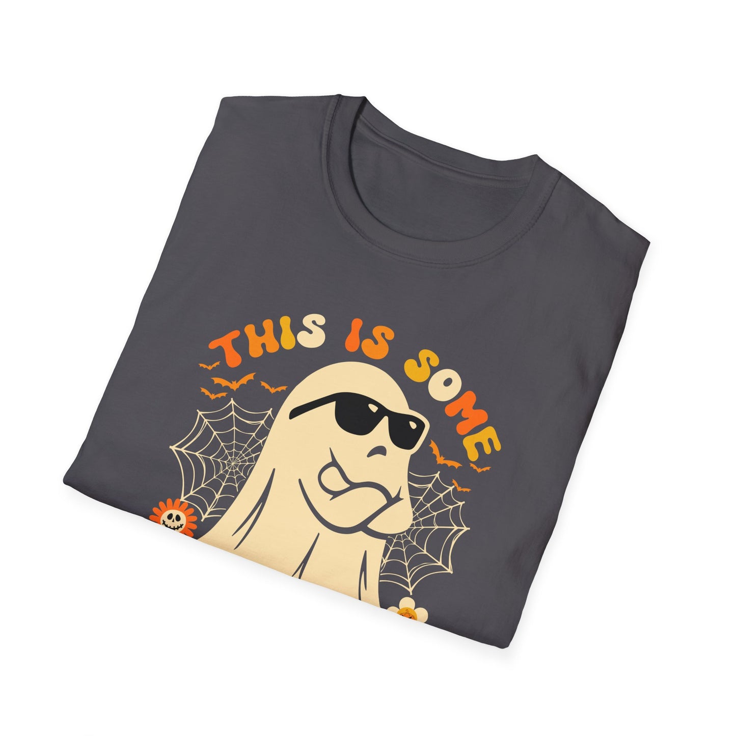Funny Halloween Unisex Softstyle T-Shirt - "This is Some Boo Sheet"