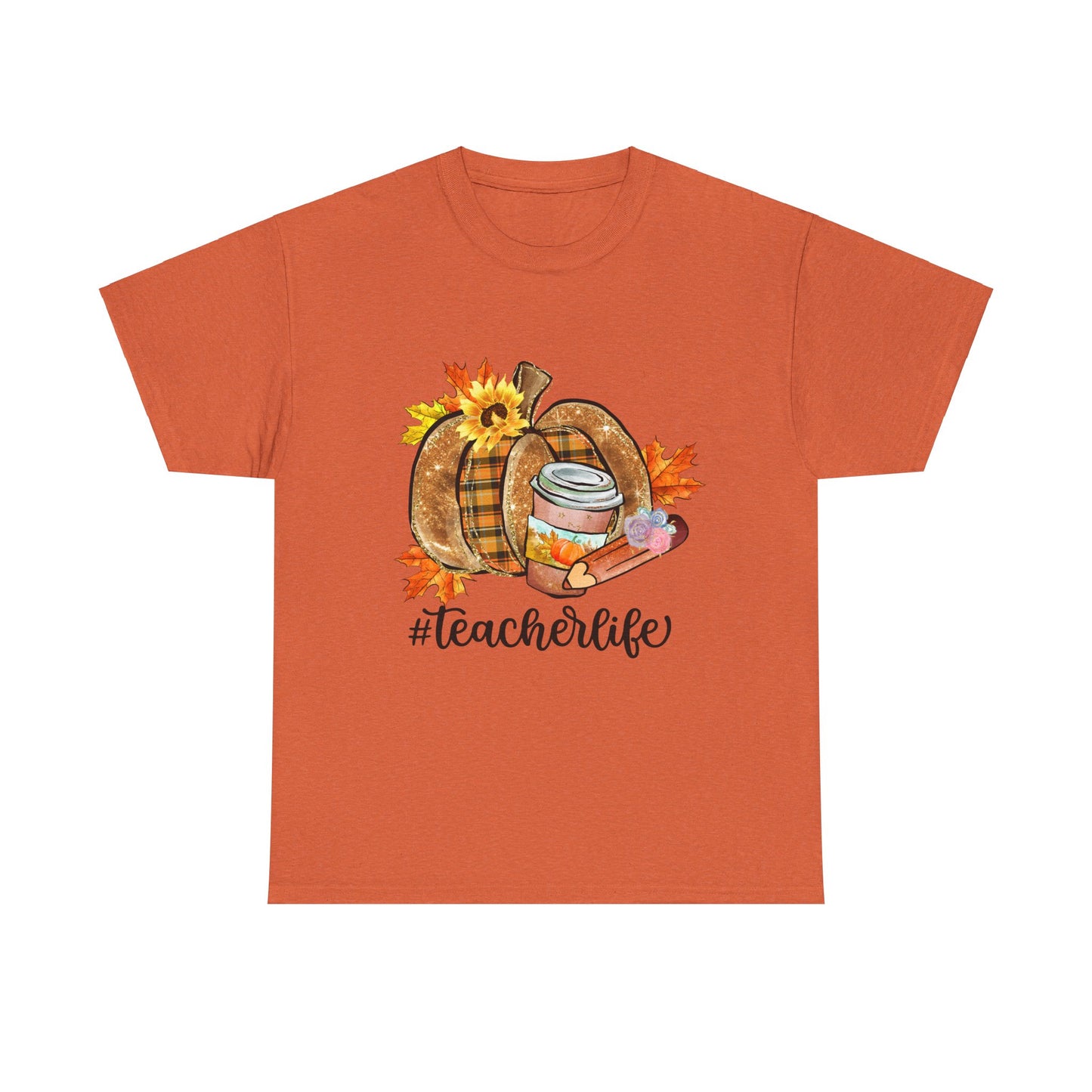 Fall Teacher Life Unisex Heavy Cotton Tee