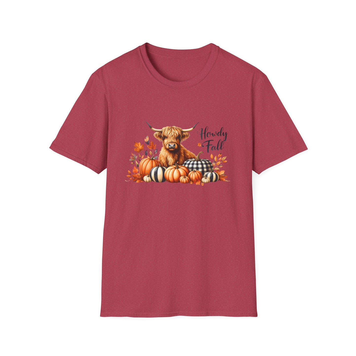Autumn Cow Graphic T-Shirt - Perfect for Fall Celebrations