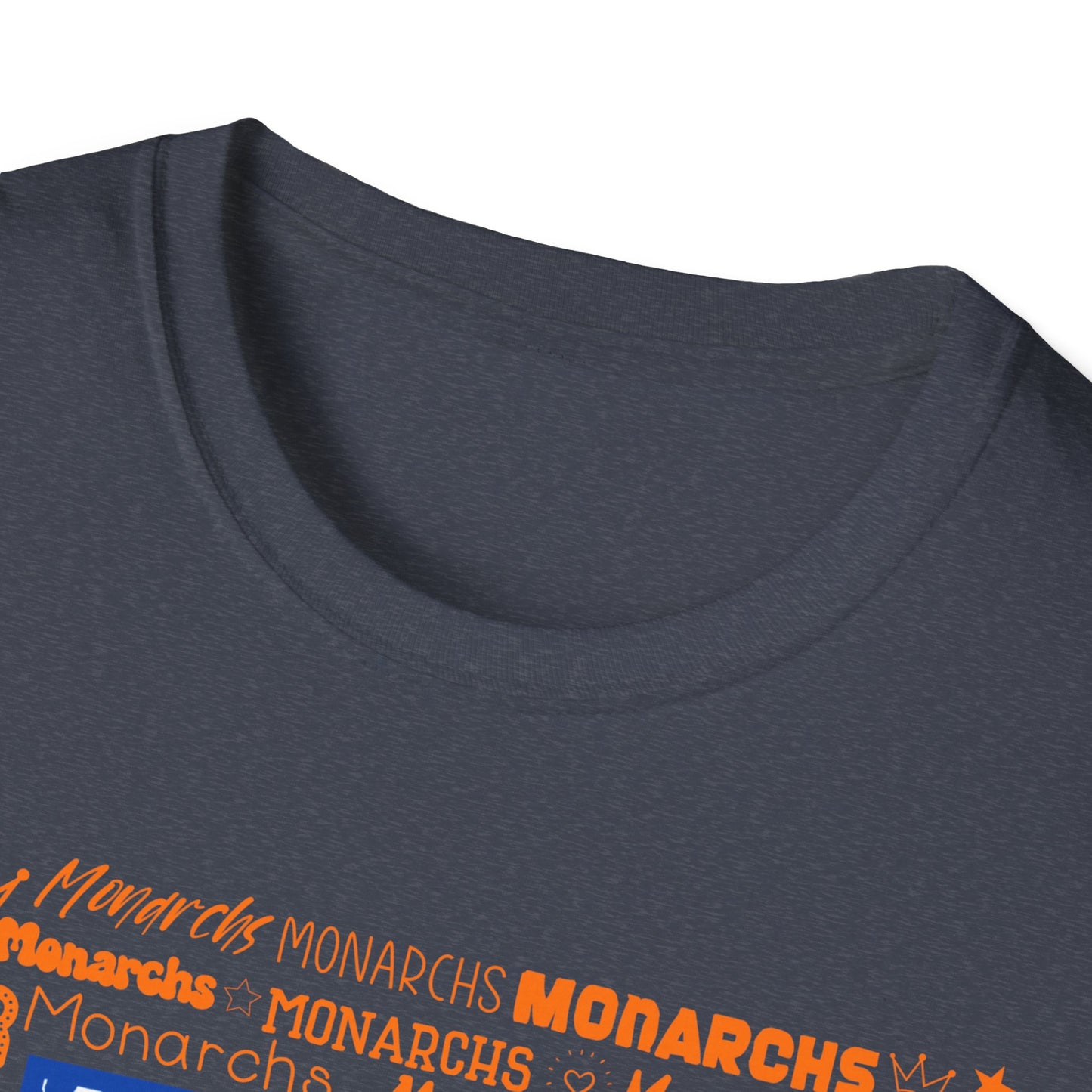 Blue Leopard M Monarchs Roar Unisex Softstyle T-Shirt - Fun Leopard Print Design