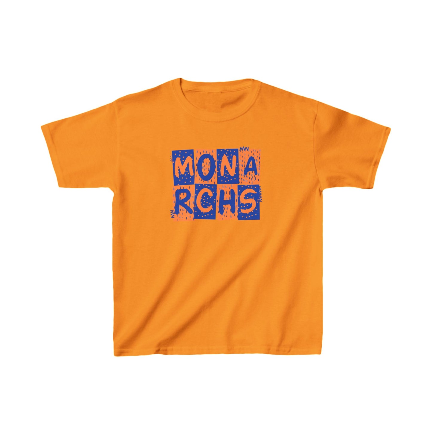 Kids Monarchs SquaresHeavy Cotton Tee - Fun & Vibrant Graphic T-Shirt for Young Fans