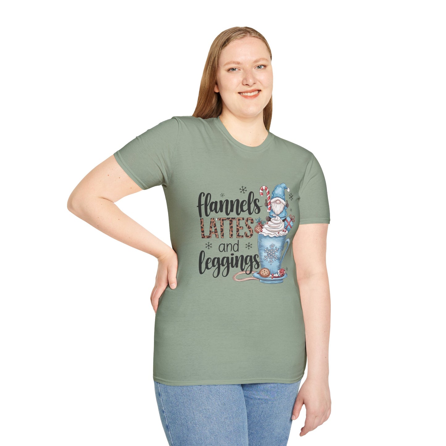 Cozy Flannels, Lattes & Leggings Winter Holiday Unisex T-Shirt