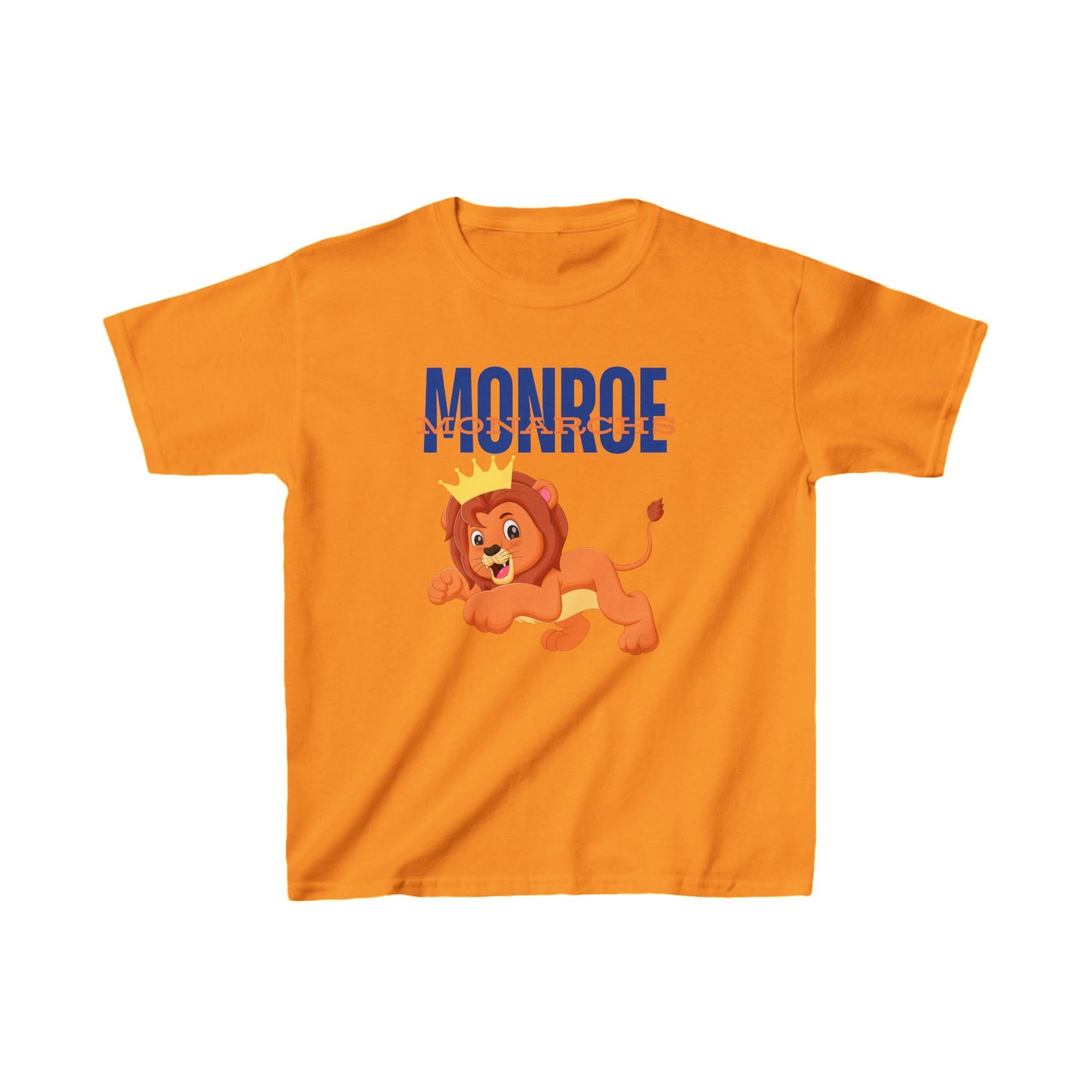 Kids Jumping Lion King Cub Monroe Monarchs  Tee - Fun Cotton Shirt for Young Royals