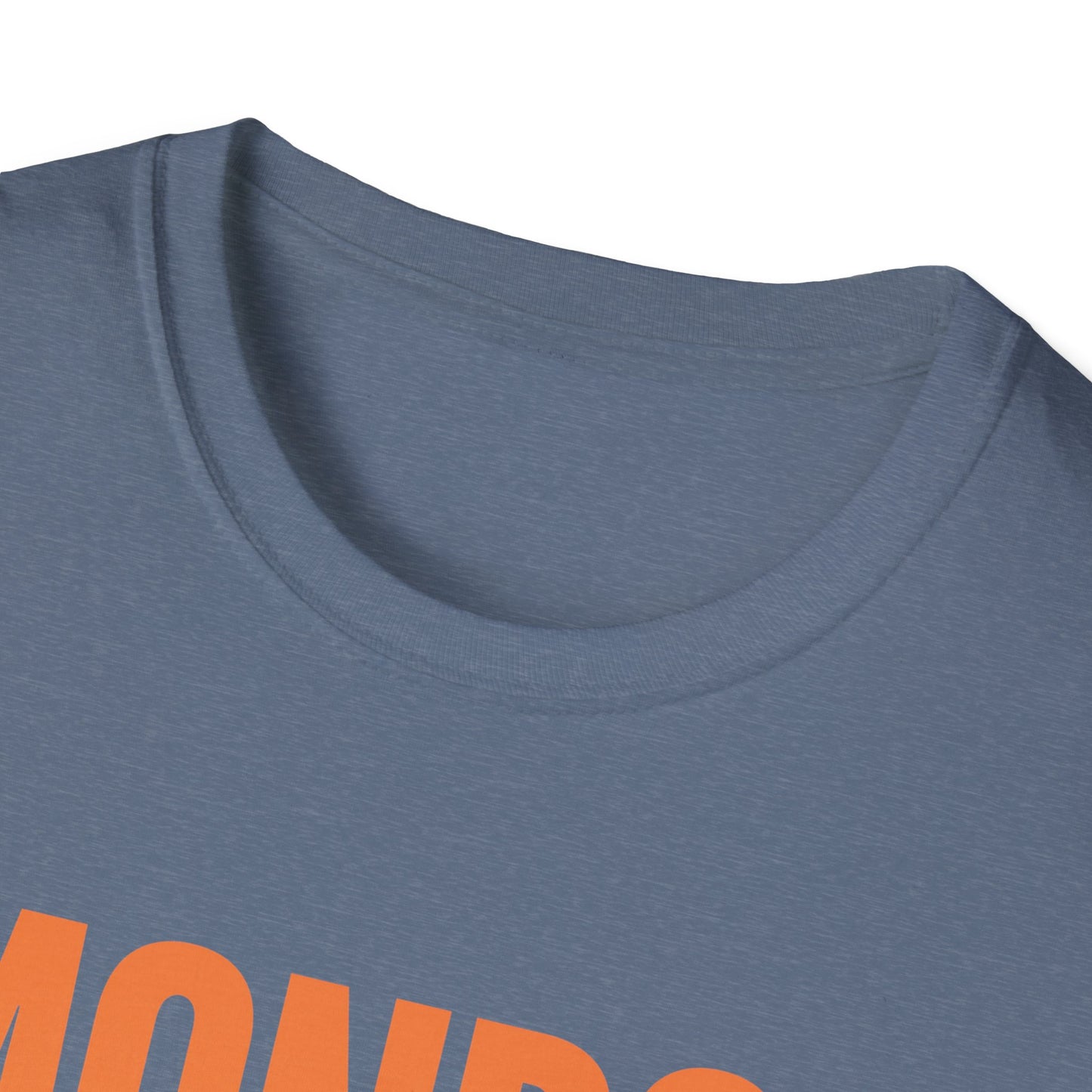 Monroe (Orange) Monarchs (Blue) with Cute Lion Wearing a Crown Leaping Adult Unisex Soft Tshirt