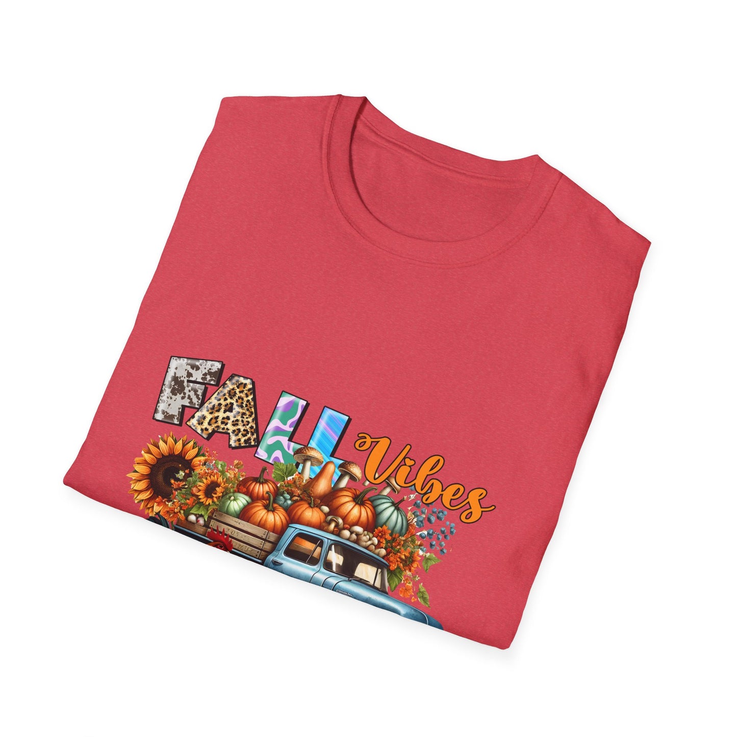 Fall Vibes Farm Unisex Softstyle T-Shirt - Perfect for Autumn Celebrations