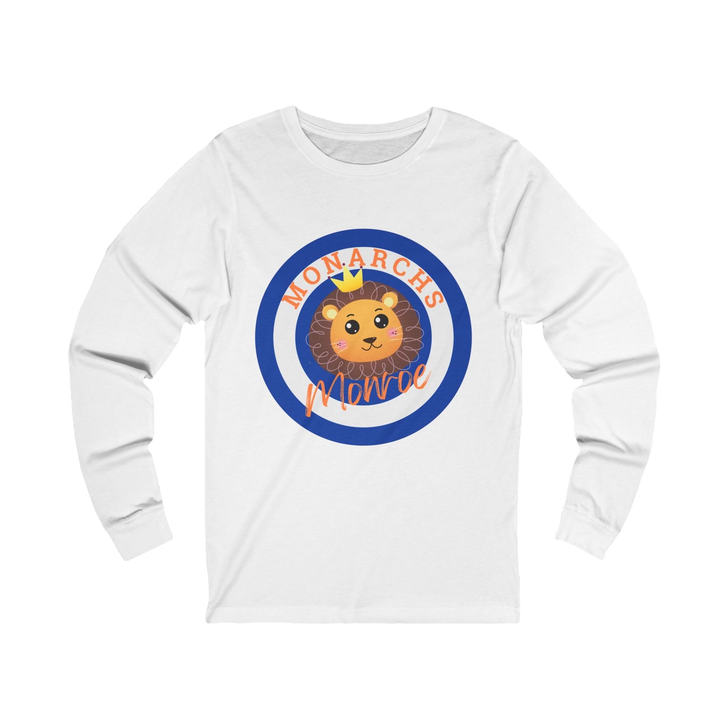 Monarchs Lion Unisex Jersey Long Sleeve Tee - Fun and Playful Shirt for Kids and Adults