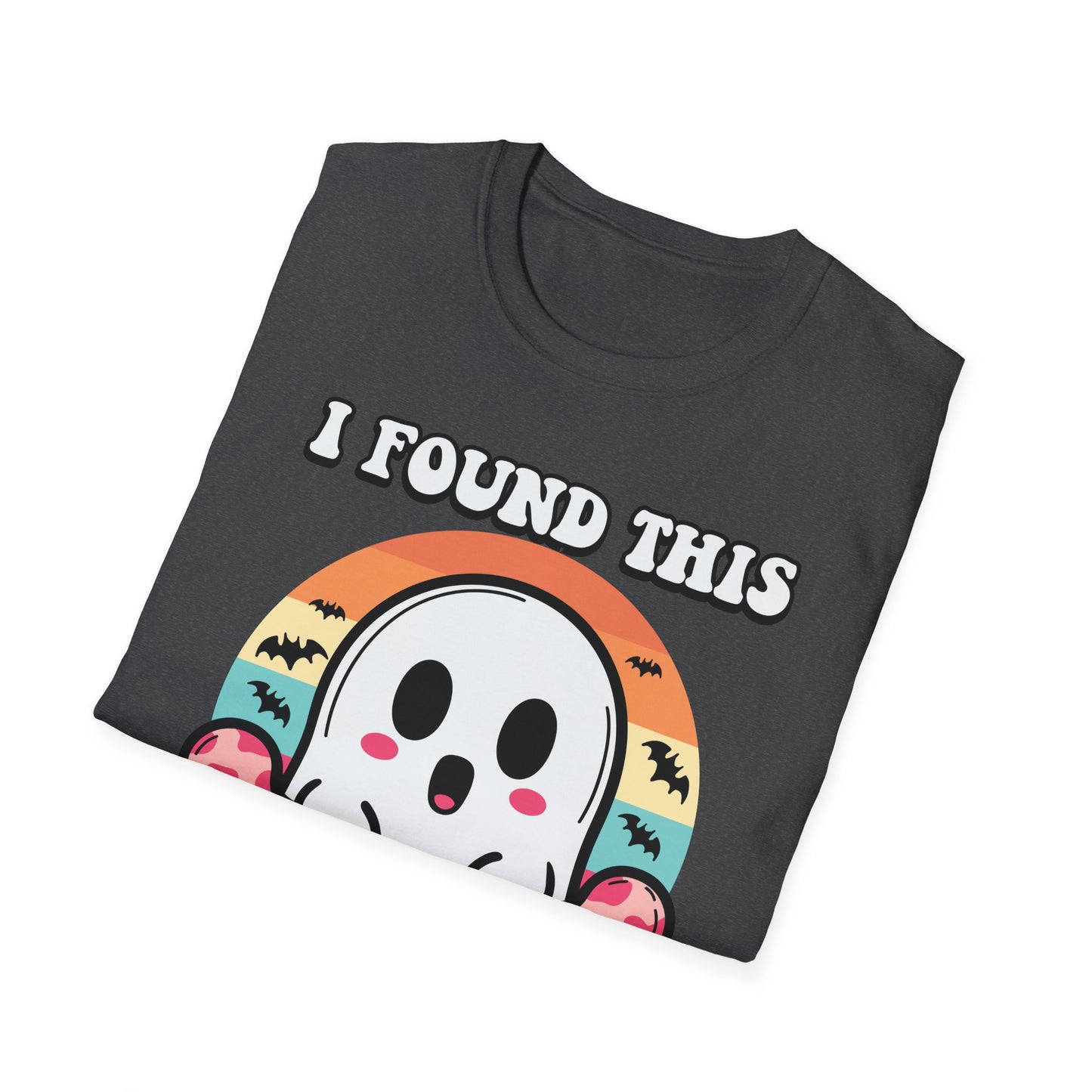 I Found This Humerus Unisex Softstyle T-Shirt - Fun Halloween Ghost Tee