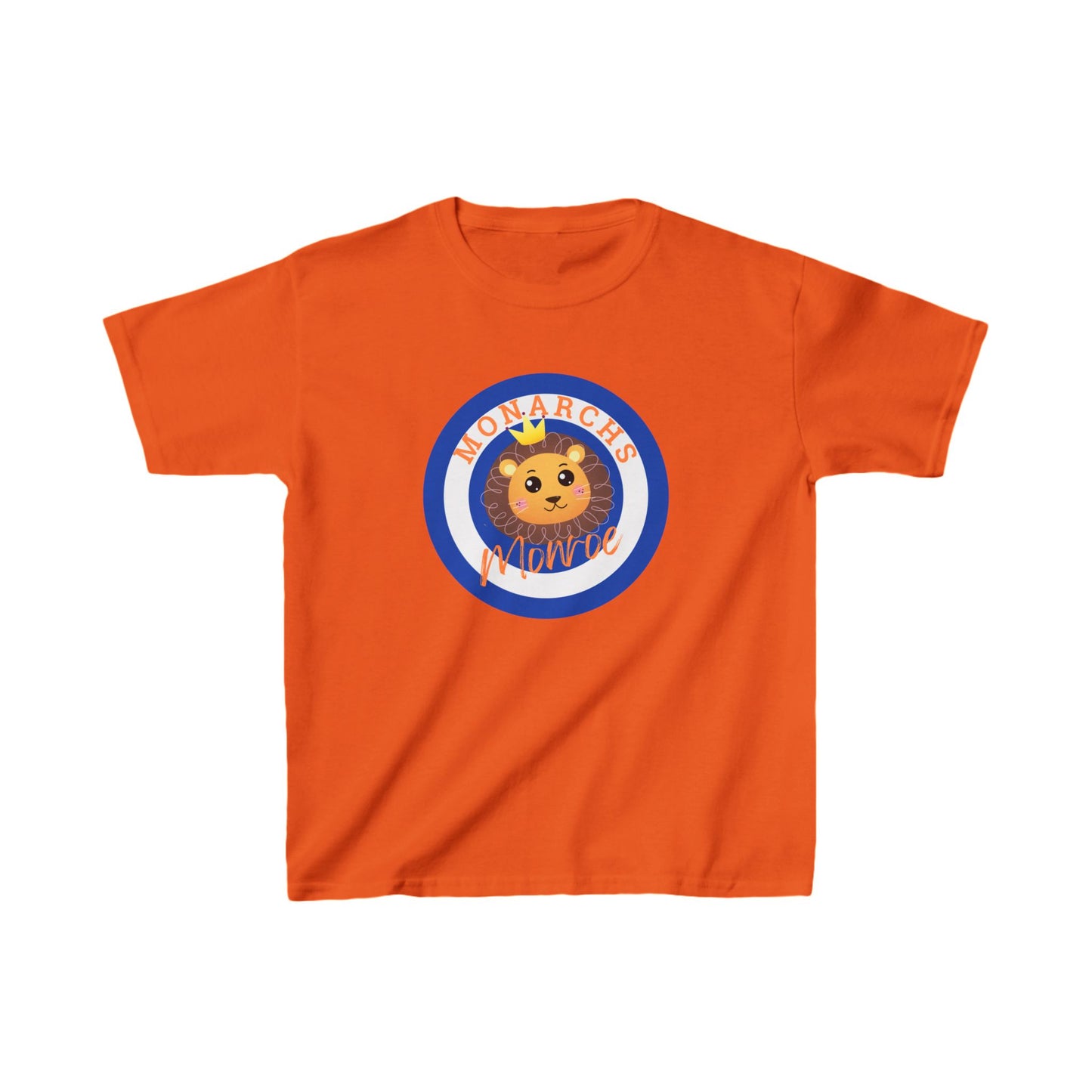 Kids Lion Graphic Monroe Monarchs Tee - Monarchs Pride Design