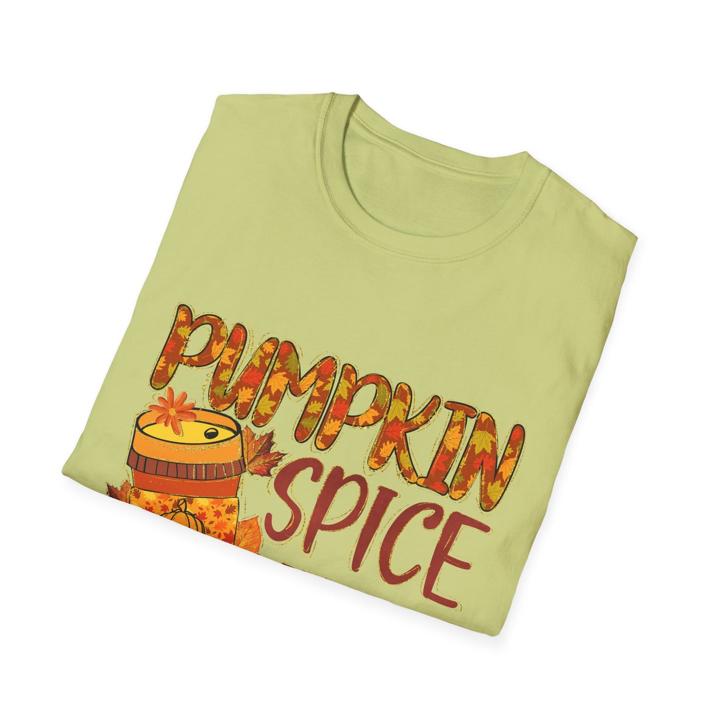 "Pumpkin Spice Keeps this Teacher Nice" Fall Teacher Unisex Softstyle T-Shirt