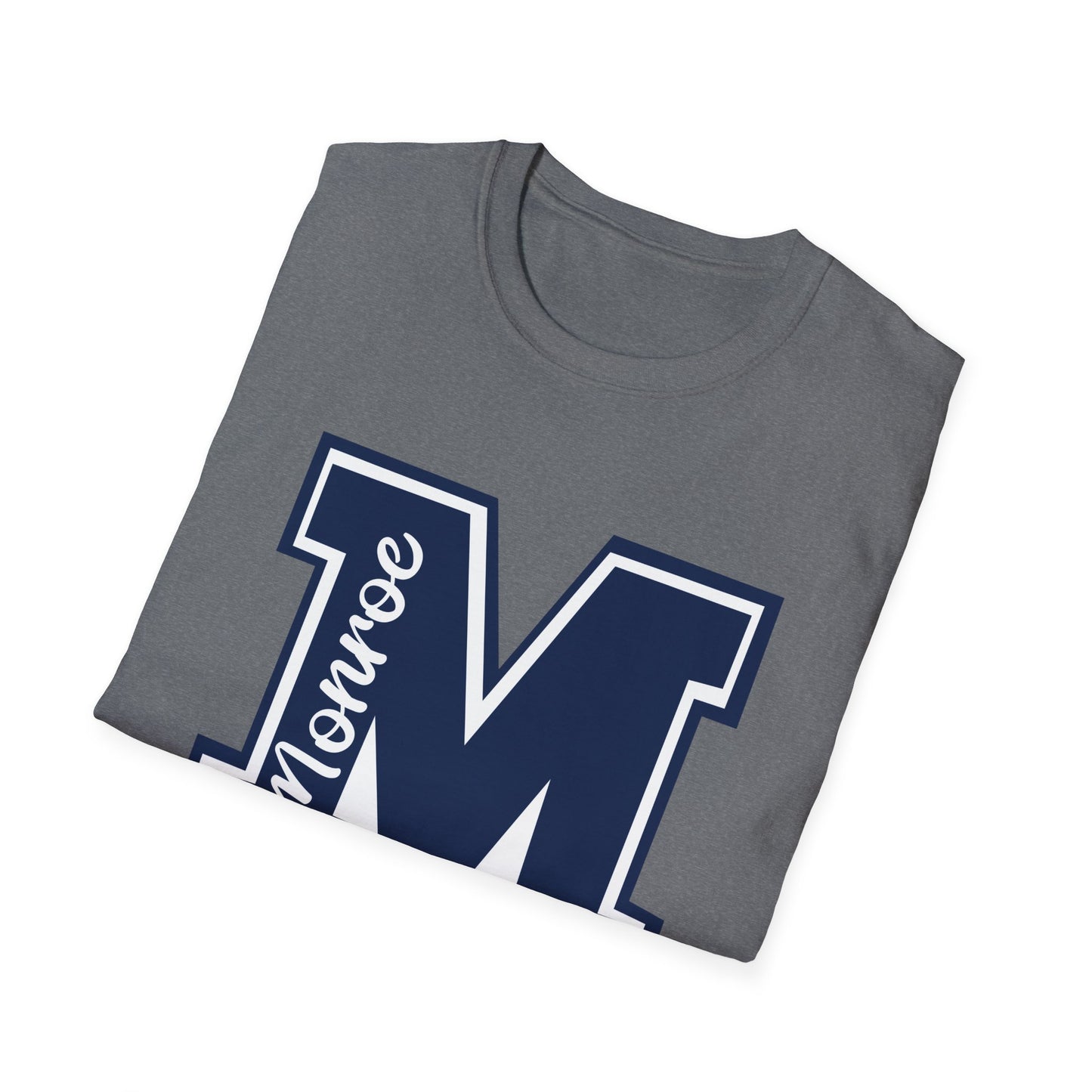 Monroe Spirit M Dark Navy Unisex Softstyle T-Shirt - Casual College Vibe