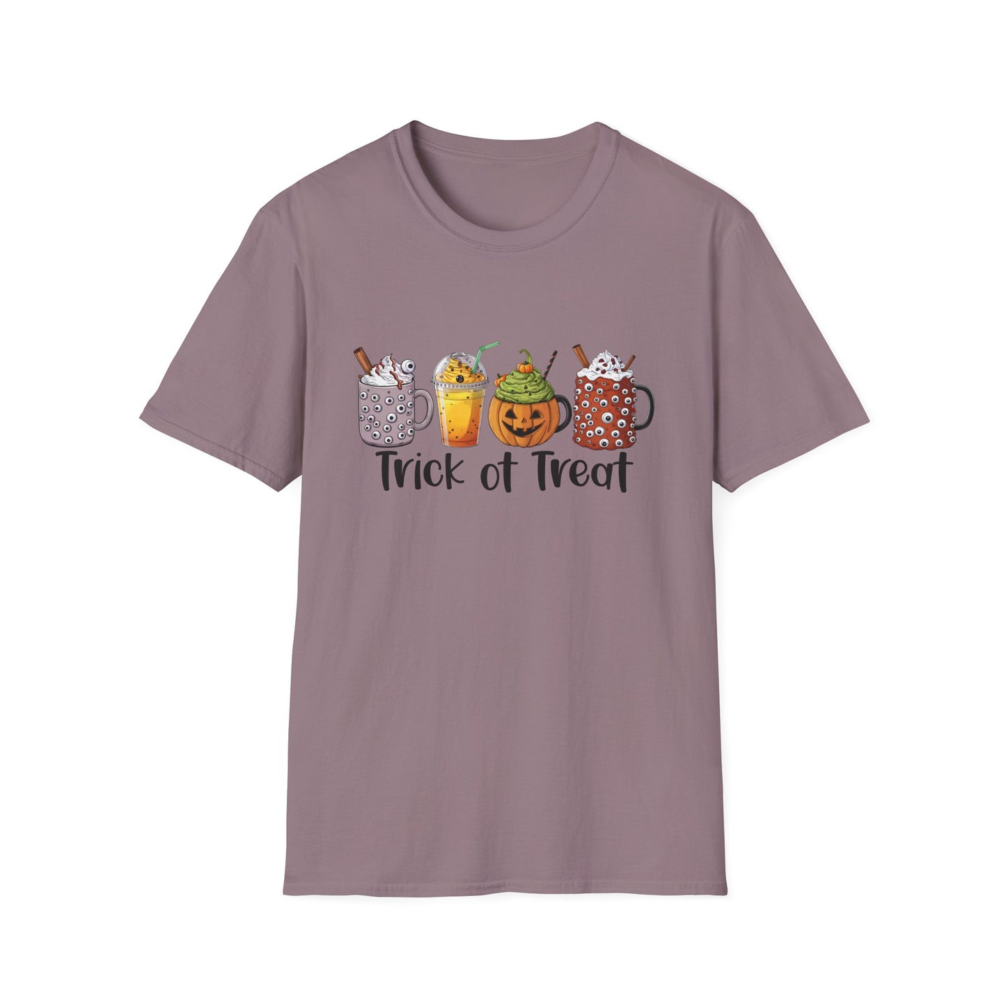 Halloween Trick or Treat Cute Mugs Unisex Softstyle T-Shirt