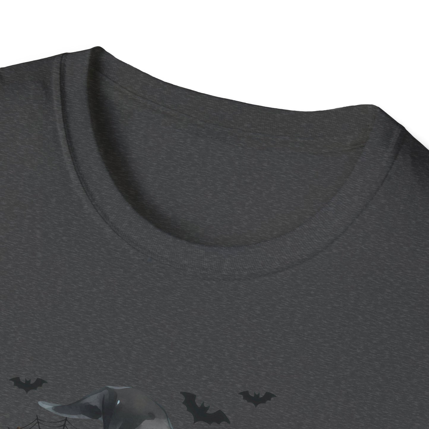 Halloween Cow Graphic T-Shirt - "We're Out at Midnight" - Unisex Softstyle Tee