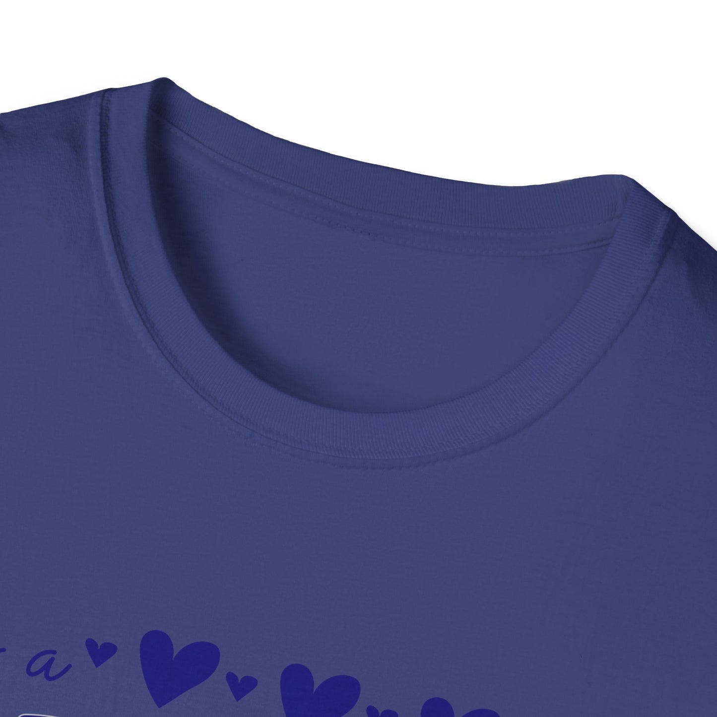 "It's a Great Day to Be a Monarch" Blue Lettering Unisex Softstyle T-Shirt - Fun & Cheerful Graphic Tee