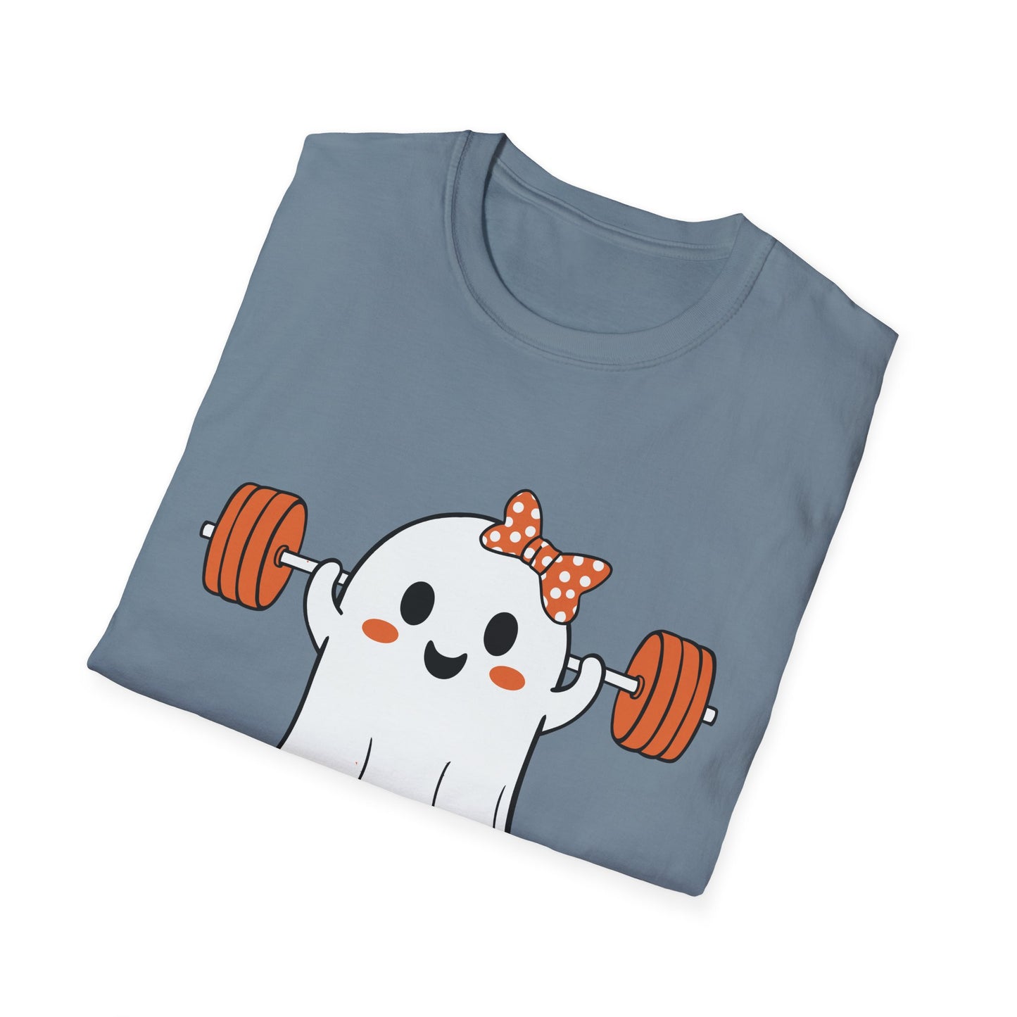 Funny Ghost Workout T-Shirt - "Working On My BOOTY" Halloween Tee