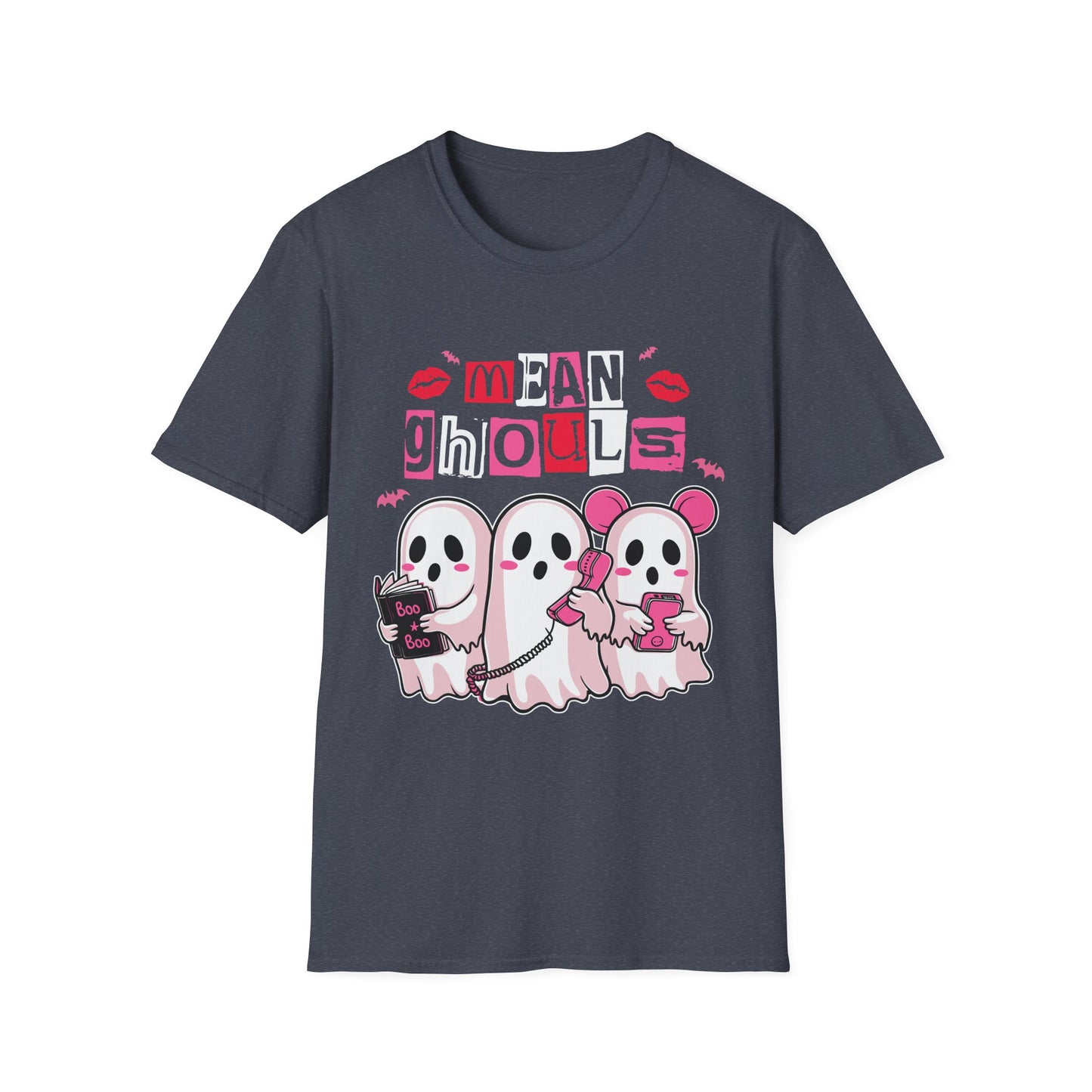 Mean Ghouls Unisex Softstyle T-Shirt - Cute Halloween Tee for Ghost Lovers