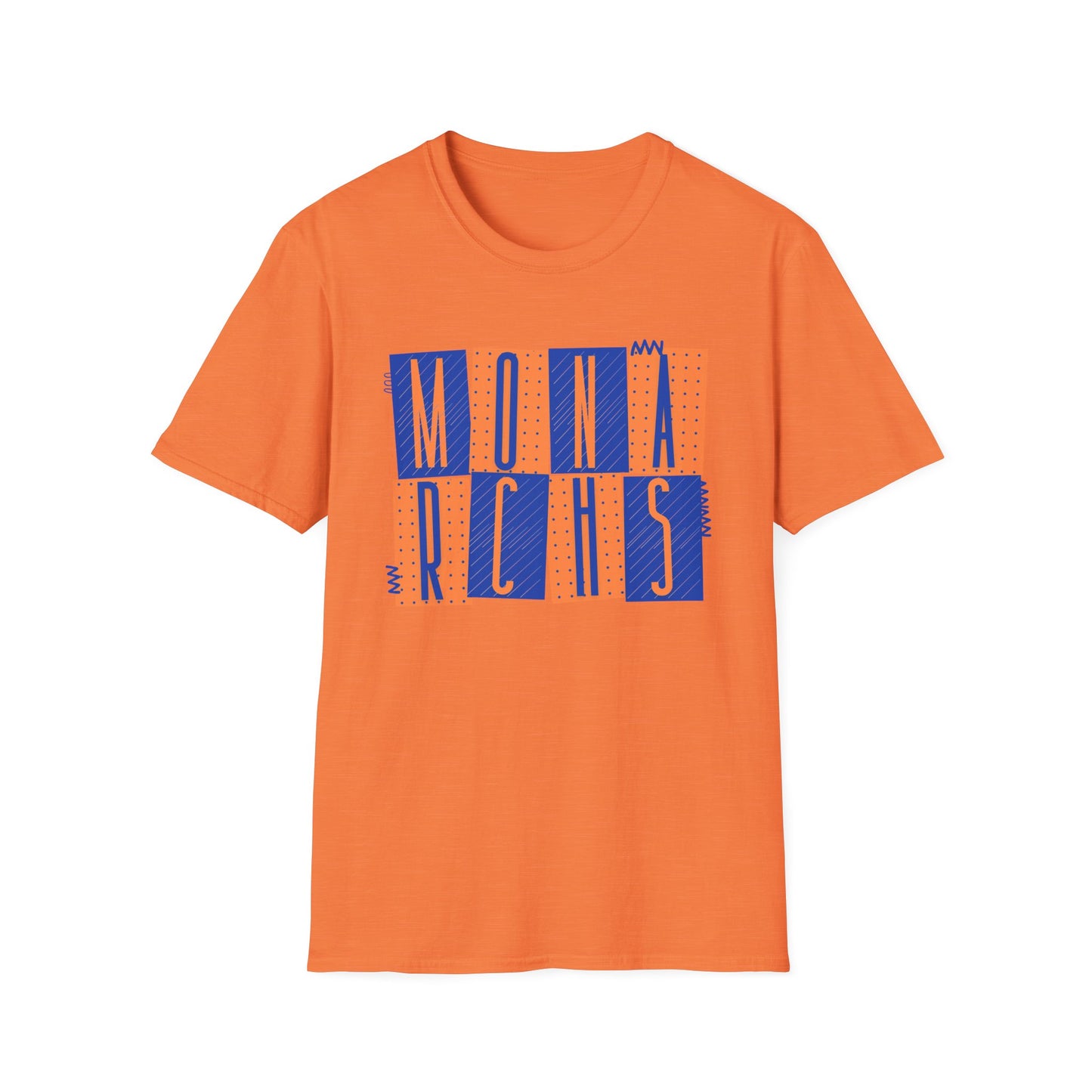 Monarchs Squares Dots Unisex Softstyle T-Shirt - Trendy Graphic Tee for Everyday Wear