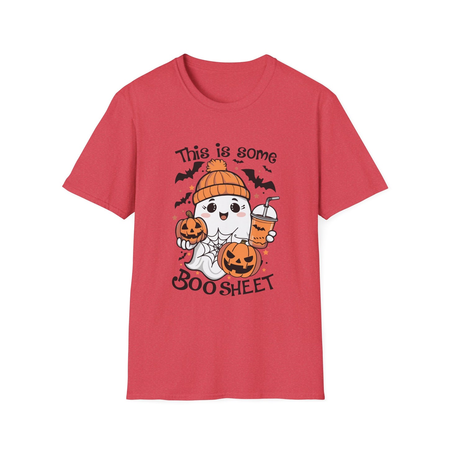 Halloween Cute Ghost Tee - "This is Some Boo Sheet" Unisex Softstyle T-Shirt