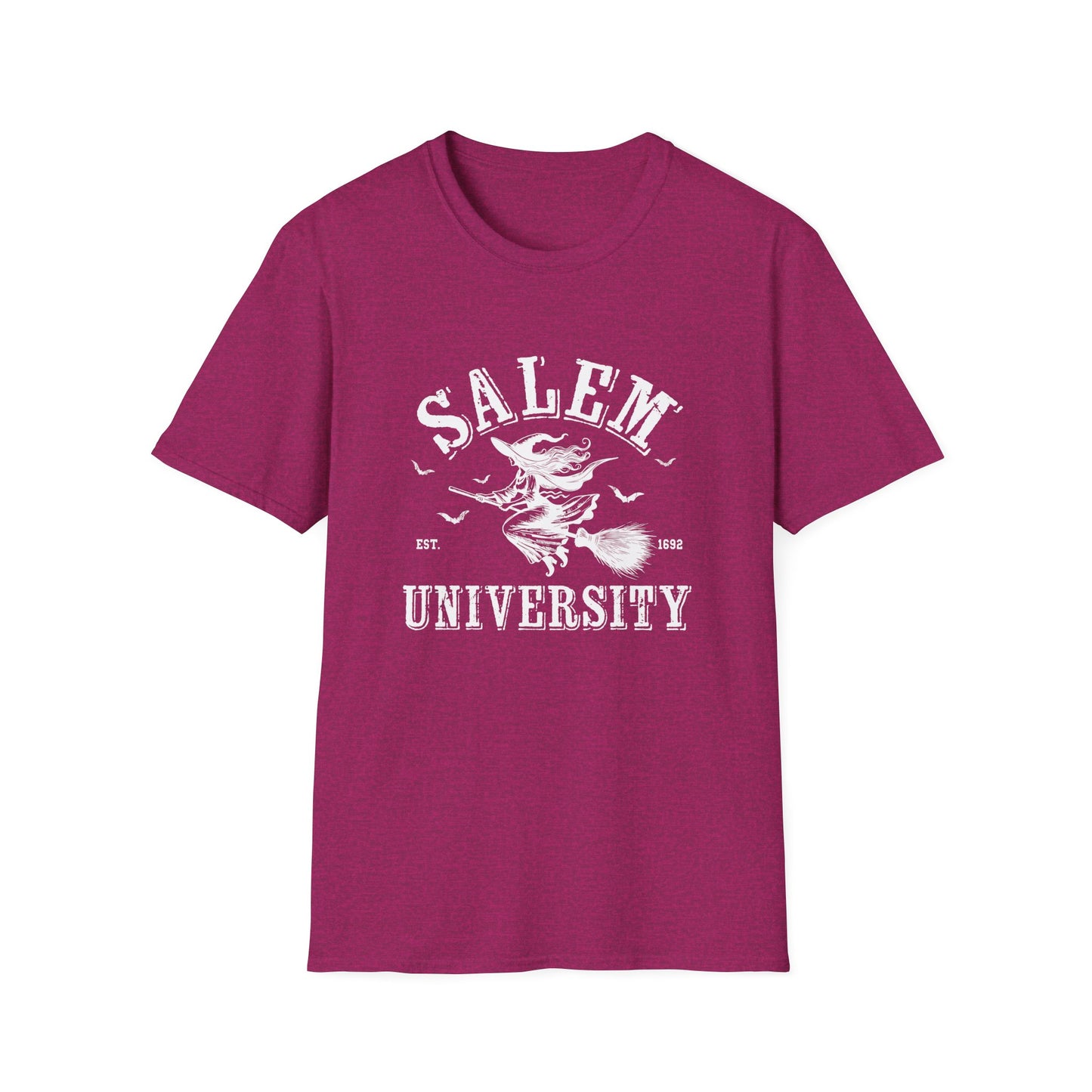 Salem University Halloween Witch Unisex Softstyle T-Shirt - College Spirit Wear