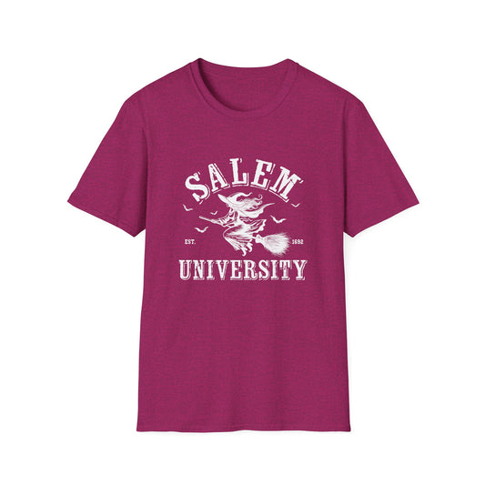 Salem University Halloween Witch Unisex Softstyle T-Shirt - College Spirit Wear