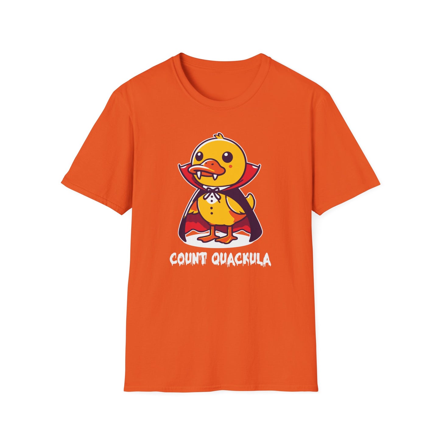 Count Quackula Unisex Softstyle T-Shirt - Fun Halloween Graphic Tee