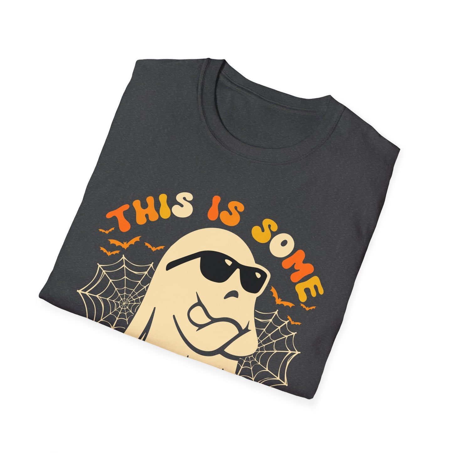Funny Halloween Unisex Softstyle T-Shirt - "This is Some Boo Sheet"