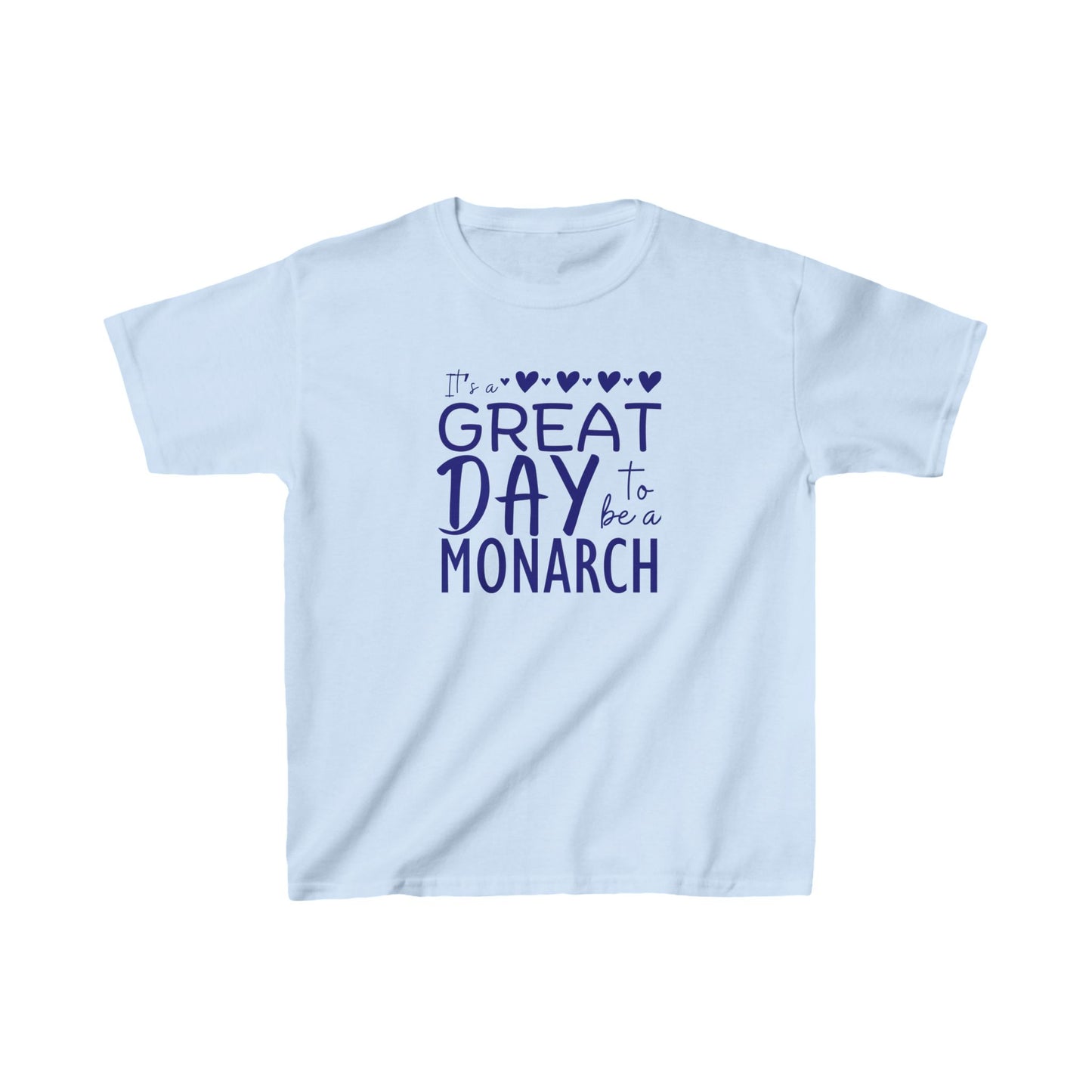 Kids Green Tee - "It's a Great Day to be a Monarch"