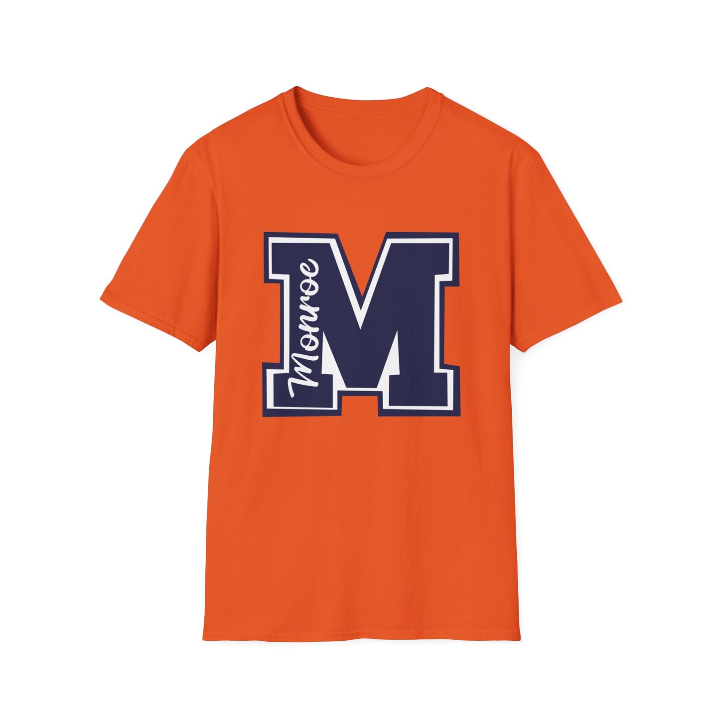 Monroe Spirit M Dark Navy Unisex Softstyle T-Shirt - Casual College Vibe