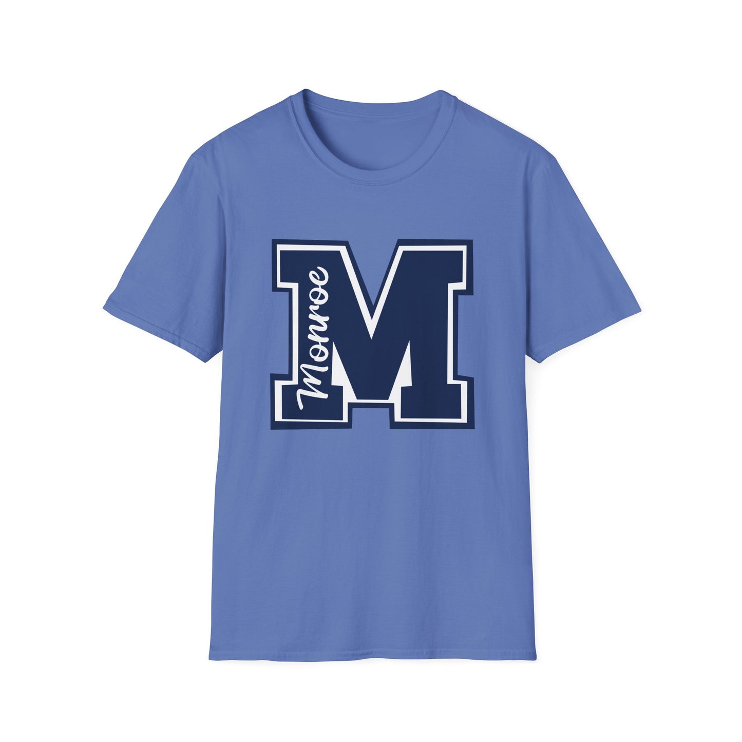 Monroe Spirit M Dark Navy Unisex Softstyle T-Shirt - Casual College Vibe