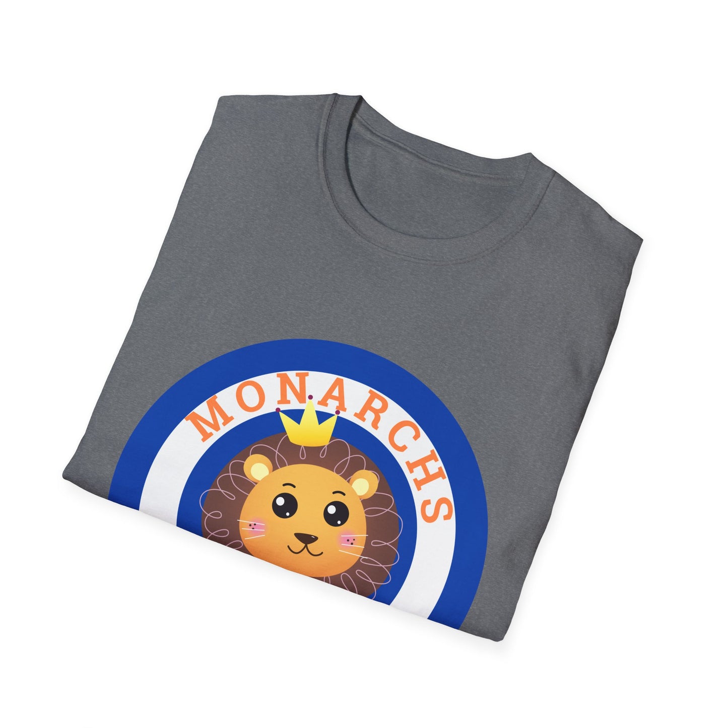 Monarch Lion Unisex Softstyle T-Shirt - Fun & Playful Design