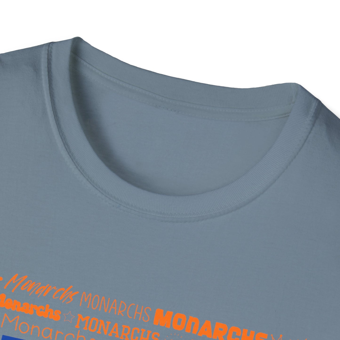 Blue M Crown Monarchs ROAR Unisex Softstyle T-Shirt - School Spirit Tee
