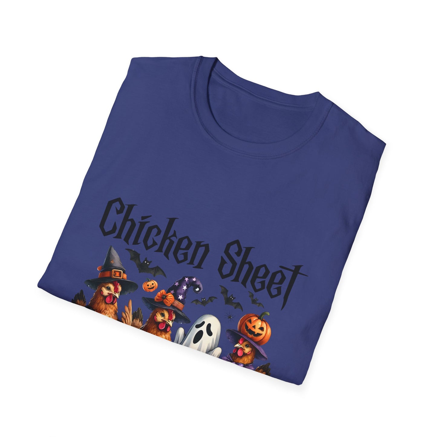 Funny Chicken Sheet Halloween Unisex Softstyle T-Shirt