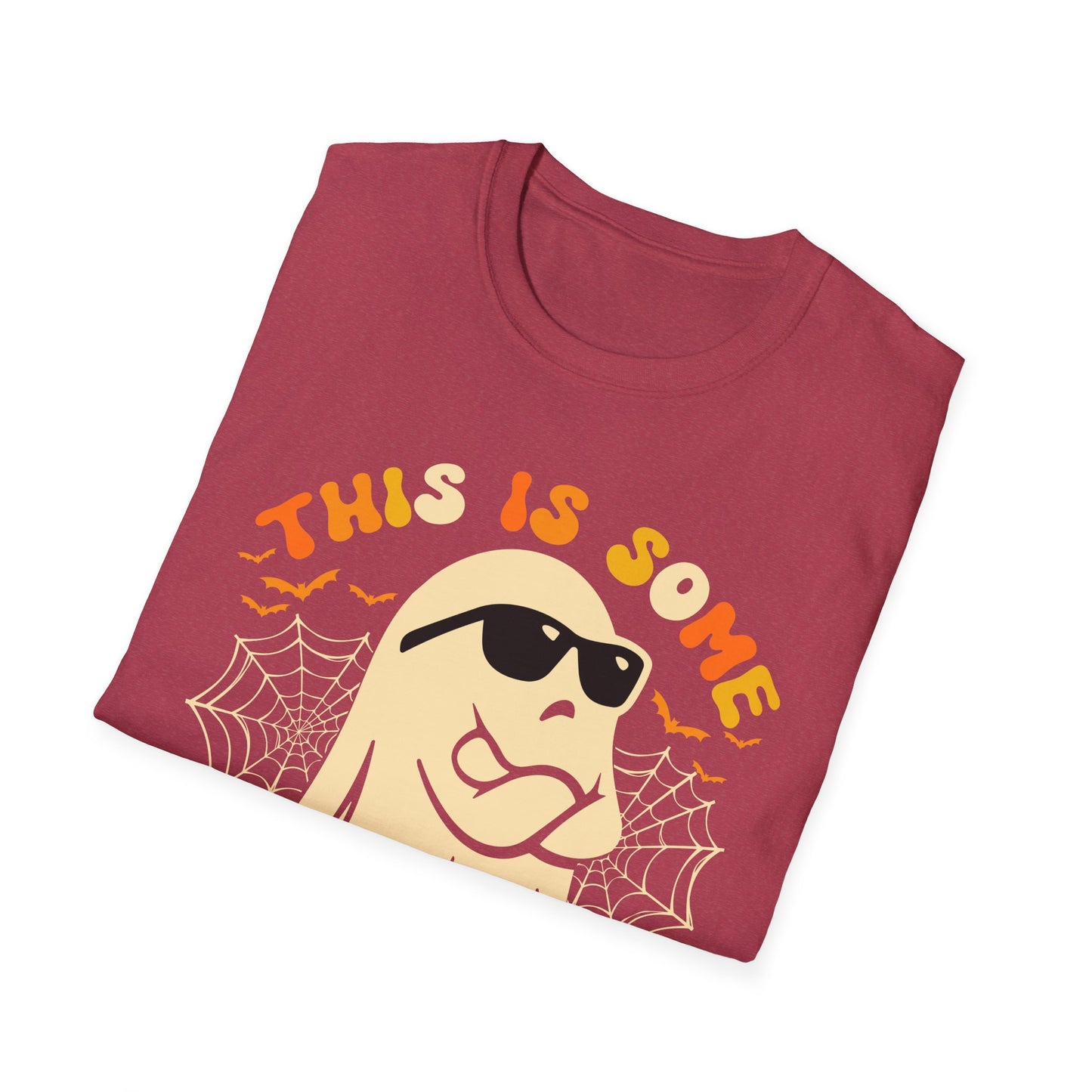 Funny Halloween Unisex Softstyle T-Shirt - "This is Some Boo Sheet"