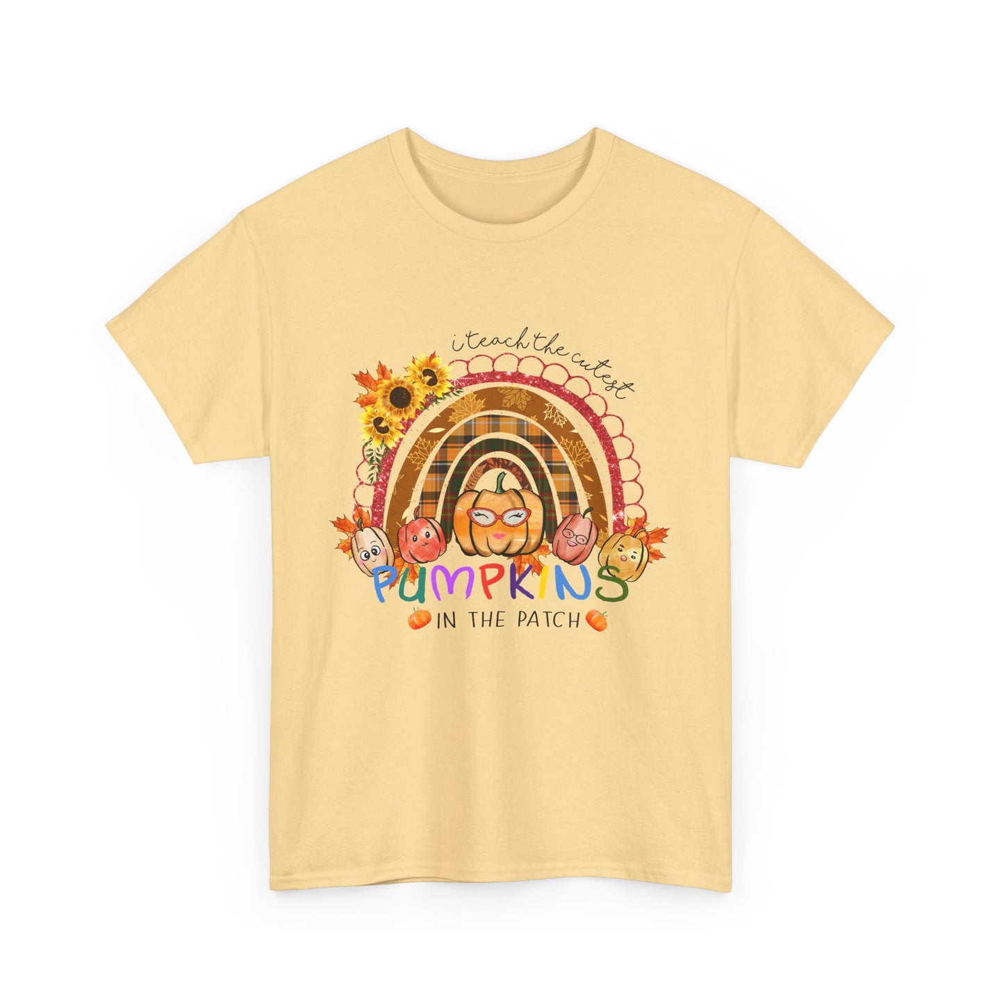 Fall Vibes Unisex Heavy Cotton Tee - 'I teach the Cutest Pumpkins in the Patch' Design